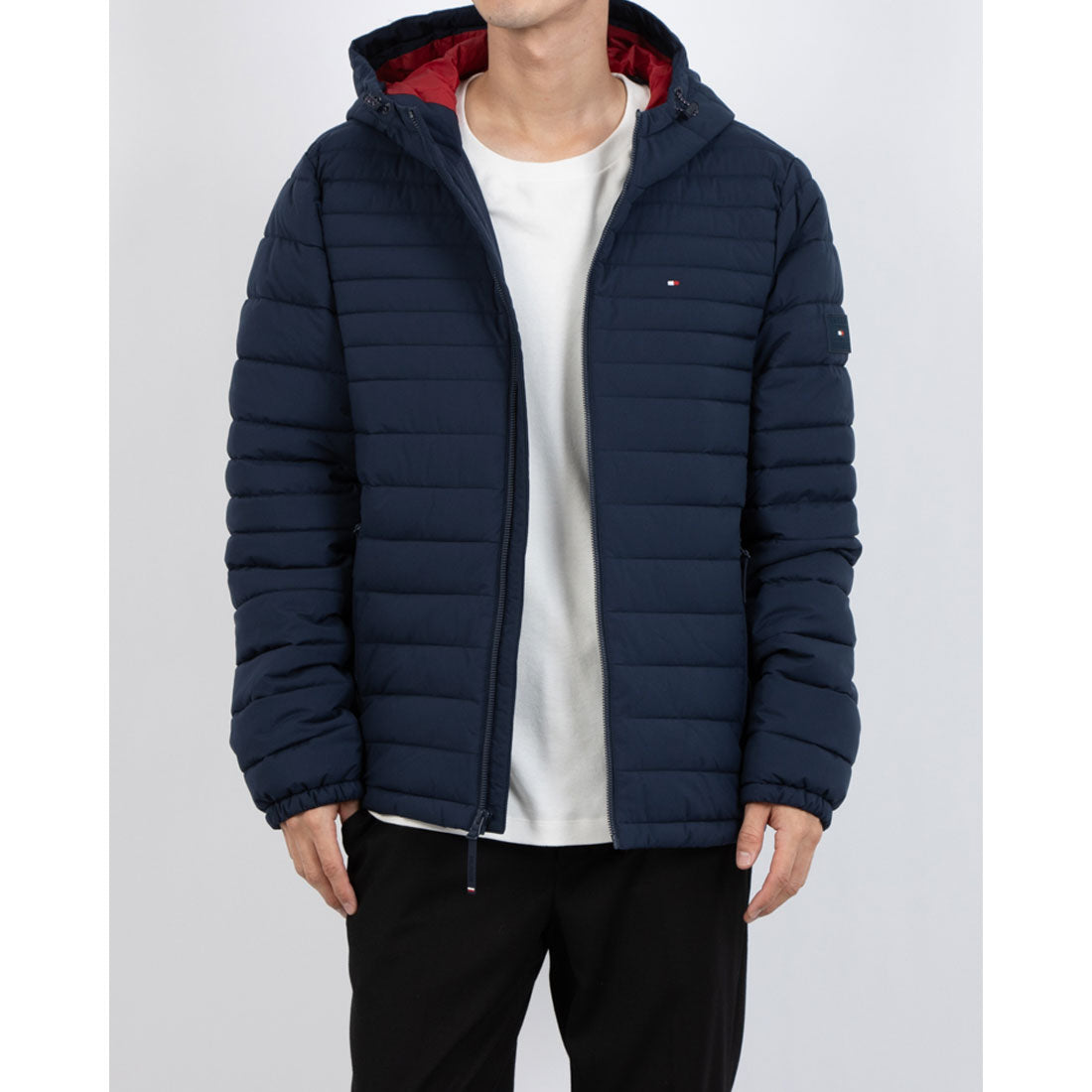 トミー ヒルフィガー TOMMY HILFIGER STRETCH POLY HOODED JACKET 151AP619 中綿フーディージャケット アウター