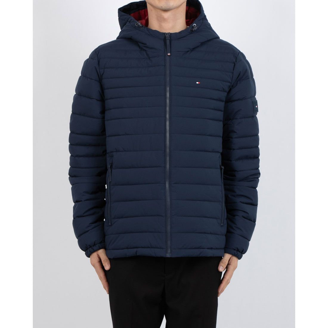 トミー ヒルフィガー TOMMY HILFIGER STRETCH POLY HOODED JACKET 151AP619 中綿フーディージャケット アウター