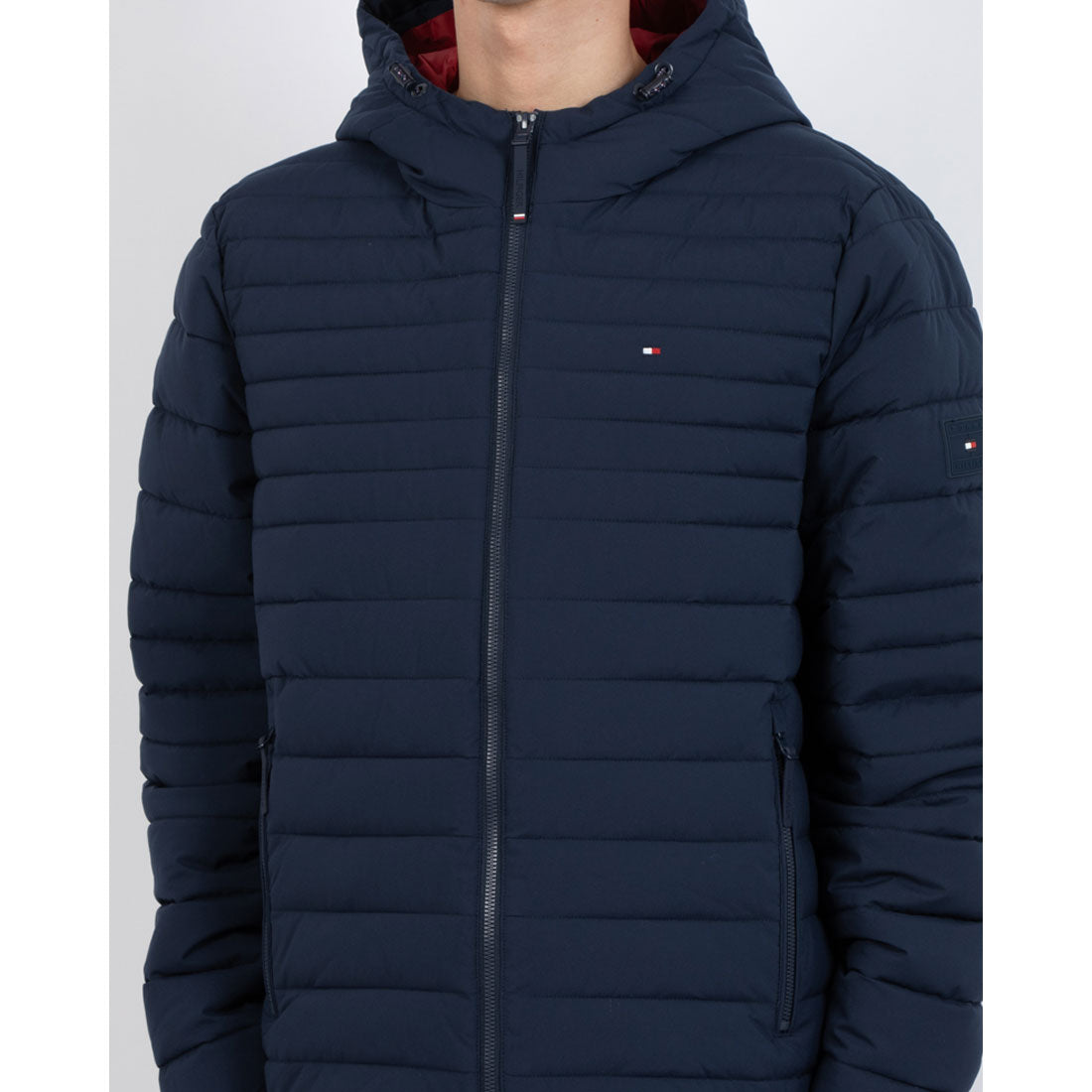 トミー ヒルフィガー TOMMY HILFIGER STRETCH POLY HOODED JACKET 151AP619 中綿フーディージャケット アウター