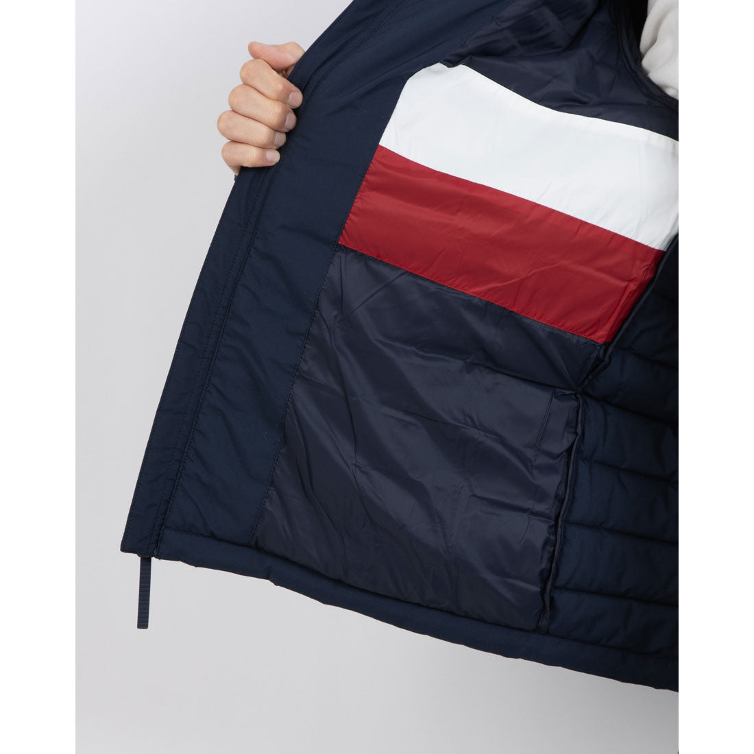 トミー ヒルフィガー TOMMY HILFIGER STRETCH POLY HOODED JACKET 151AP619 中綿フーディージャケット アウター