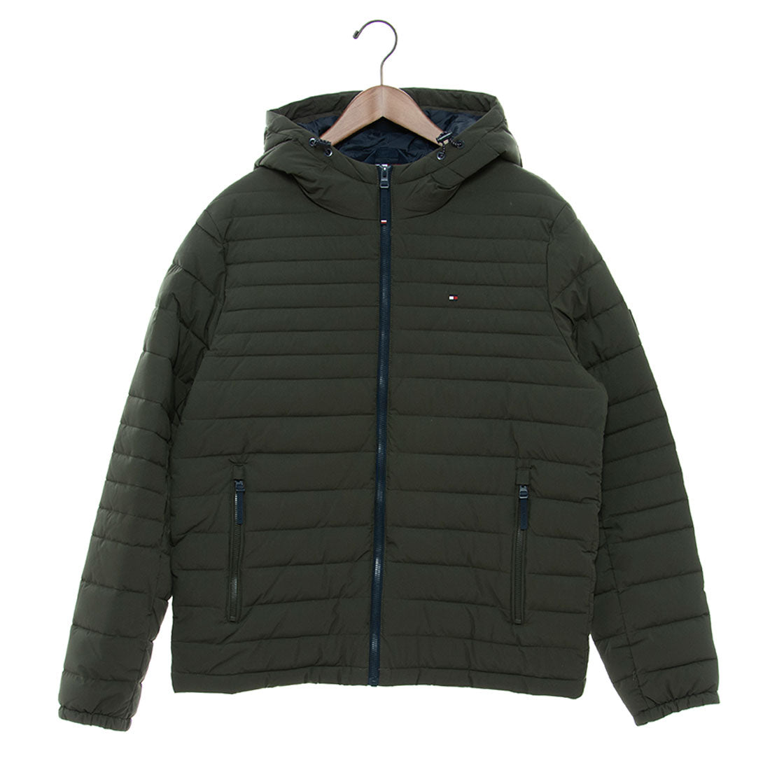 トミー ヒルフィガー TOMMY HILFIGER STRETCH POLY HOODED JACKET 151AP619 中綿フーディージャケット アウター