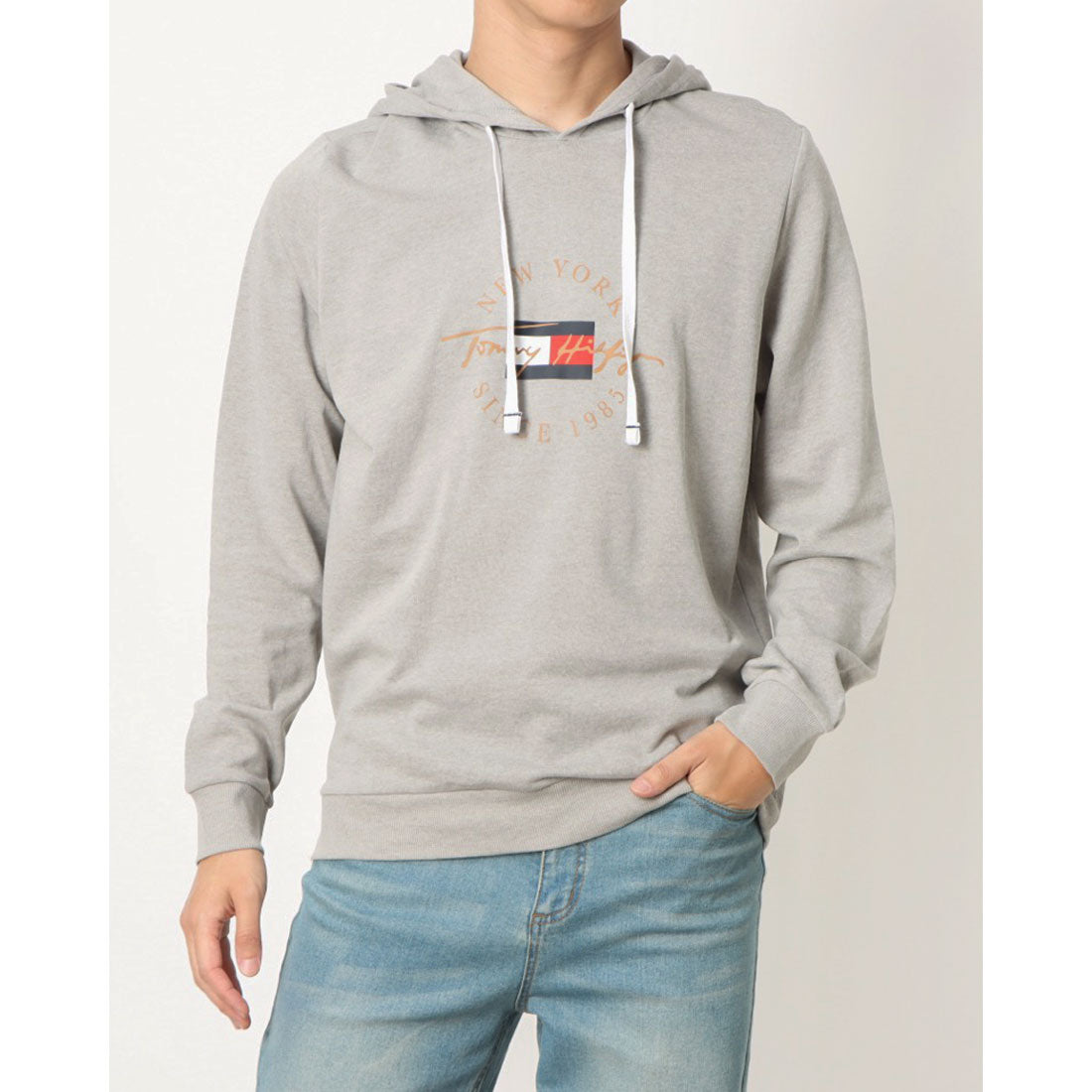 トミー ヒルフィガー TOMMY HILFIGER NEW YORK FLAG （GREY HEATHER） GREY HEATHER
