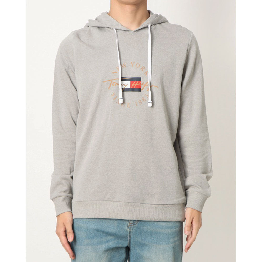 トミー ヒルフィガー TOMMY HILFIGER NEW YORK FLAG （GREY HEATHER） GREY HEATHER