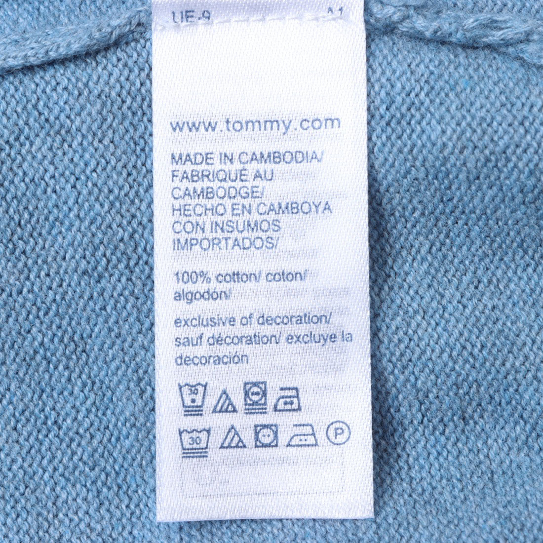 トミー ヒルフィガー TOMMY HILFIGER 7868327 SIGNATURE SOLID V NECK ニット （シャンブレーヒース） シャンブレーヒース