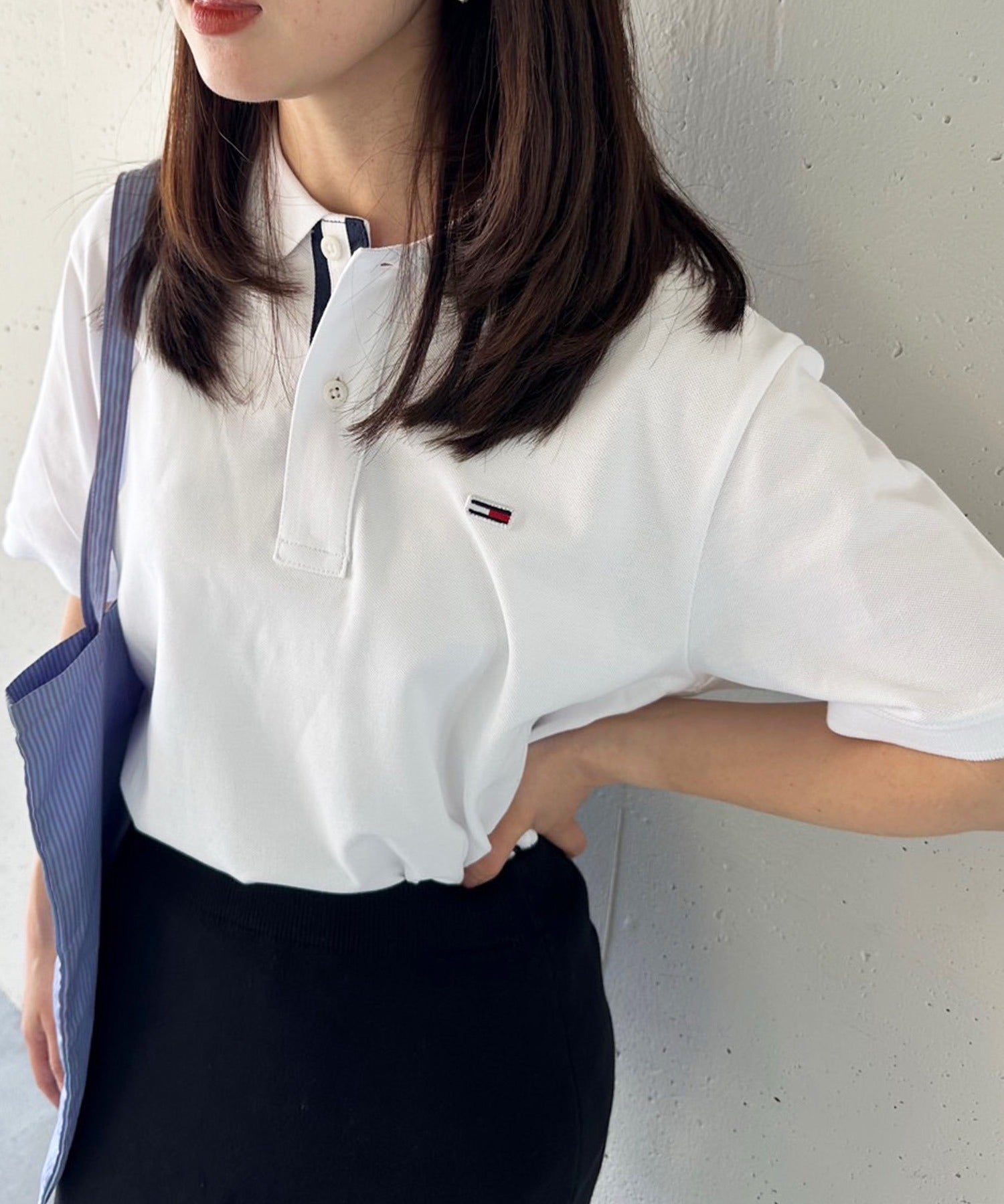 トミー ヒルフィガー TOMMY HILFIGER ポロシャツ DM0DM15370 （ホワイト） ホワイト