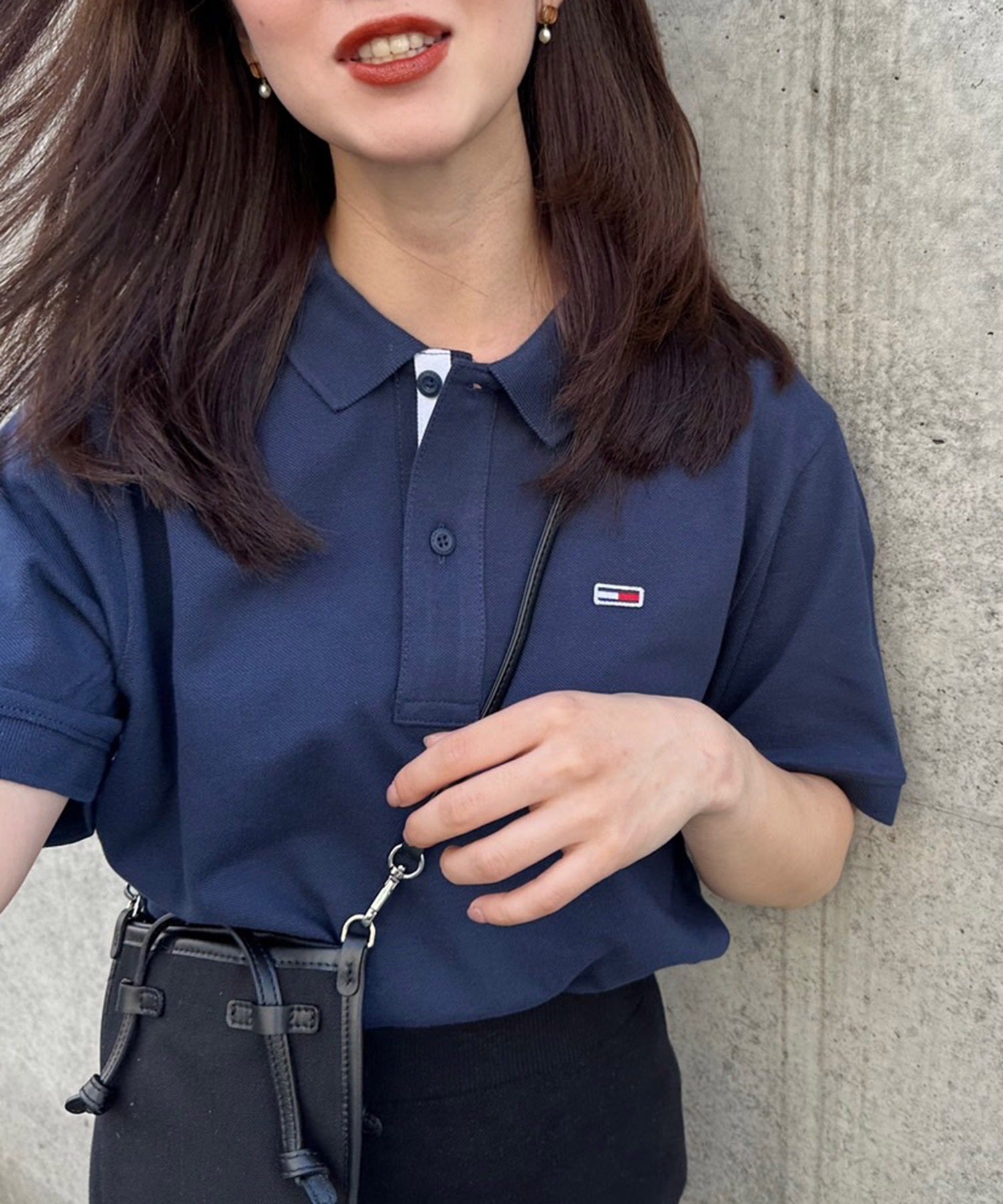 トミー ヒルフィガー TOMMY HILFIGER ポロシャツ DM0DM15370 （ネイビー） ネイビー