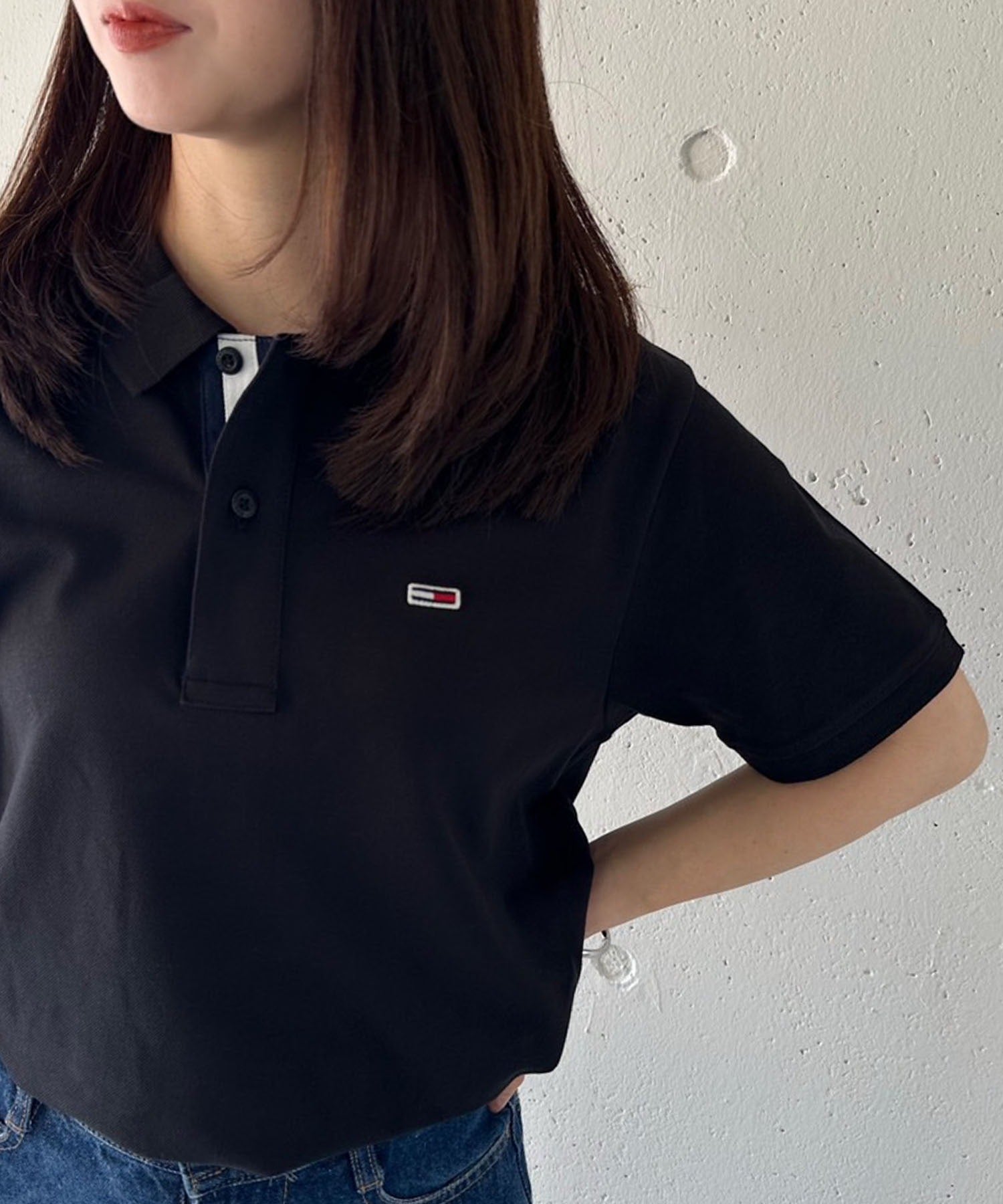 トミー ヒルフィガー TOMMY HILFIGER ポロシャツ DM0DM15370 （ブラック） ブラック