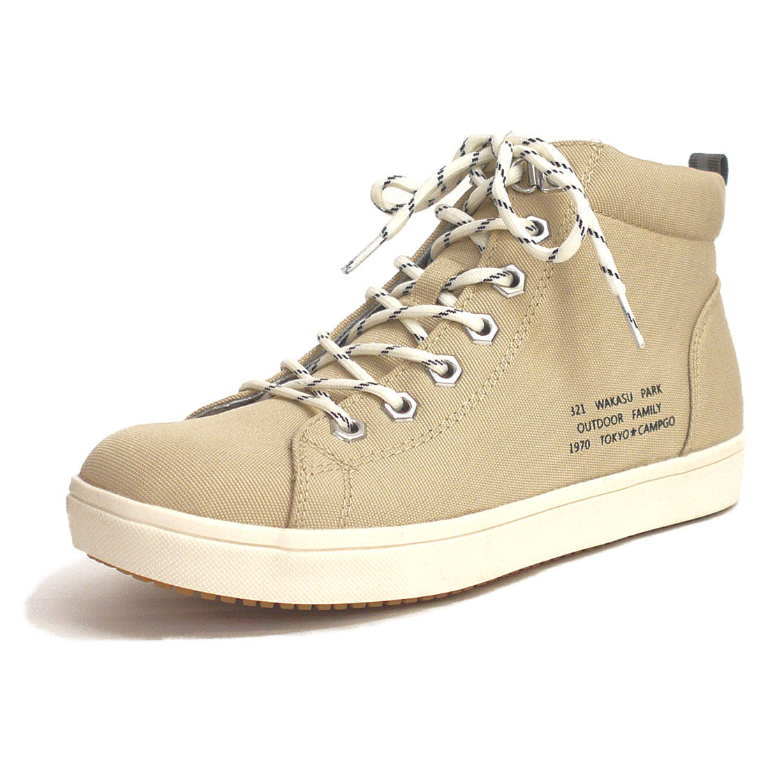 TOKYO CAMPGO High-top sneakers, shoes for women, waterproof, anti-slip, camping, outdoor mix, lightweight, logo, flat sole, rain, zipper, 3e