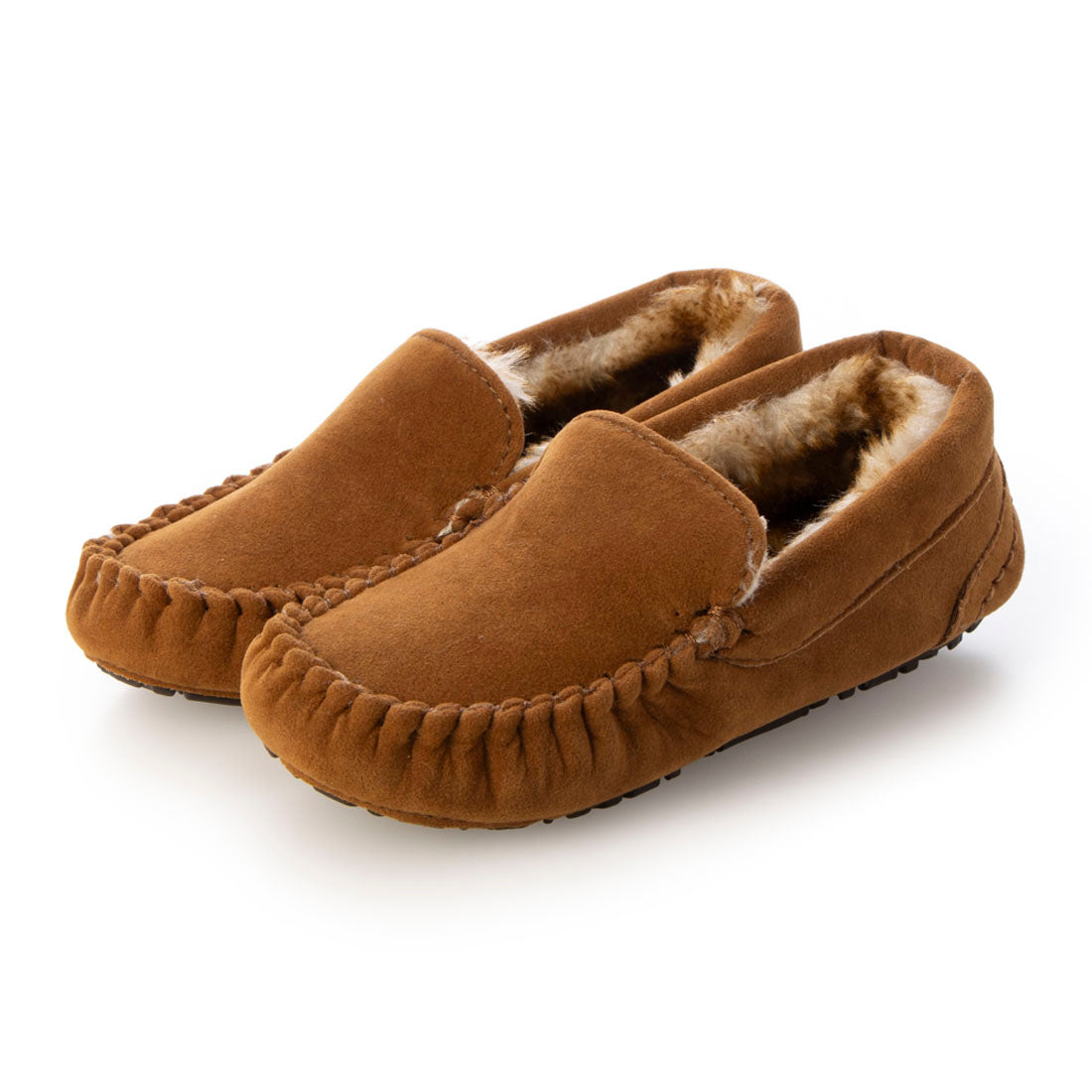 トドス todos トドス TO-378 ファーモカシン キッズ モカシンシューズ,チェスナット