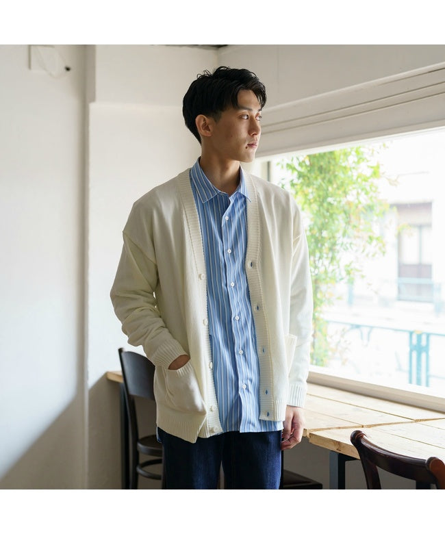 ブリックアンドサンズ BRICK & SONS CORDURAリラックスVネックカーディガン