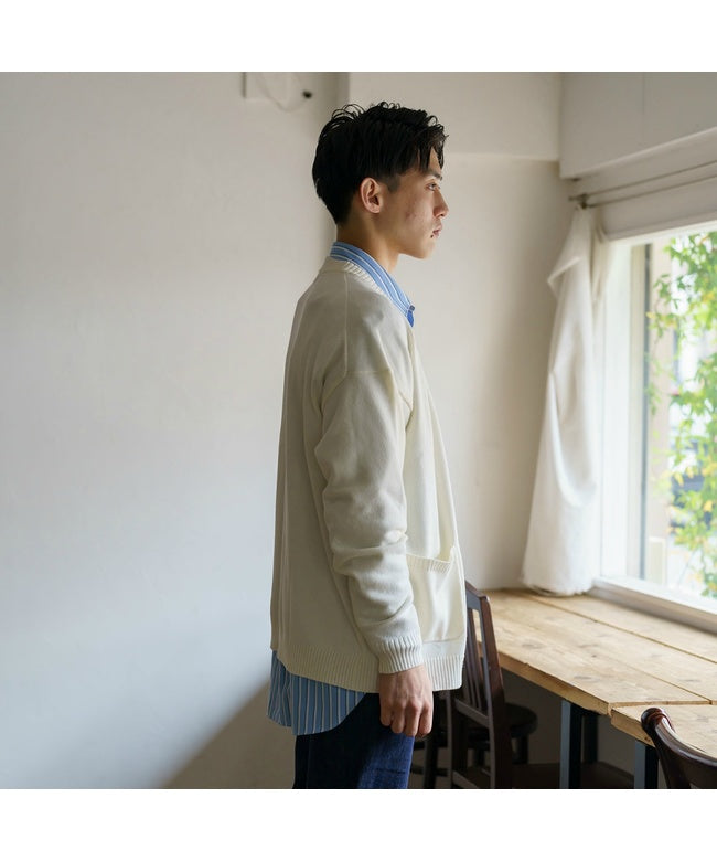 ブリックアンドサンズ BRICK & SONS CORDURAリラックスVネックカーディガン