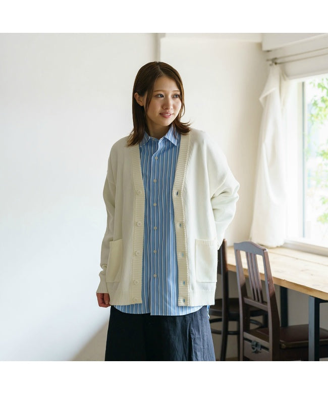 ブリックアンドサンズ BRICK & SONS CORDURAリラックスVネックカーディガン