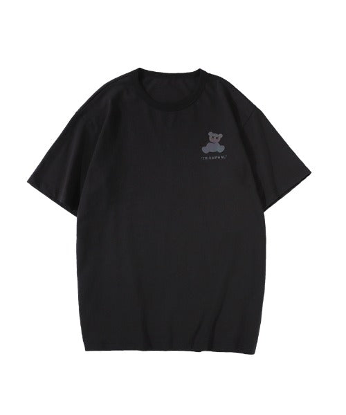 フック HOOK 【HOOK】ベアプリント◇ビッグtシャツ （ホワイト） ホワイト