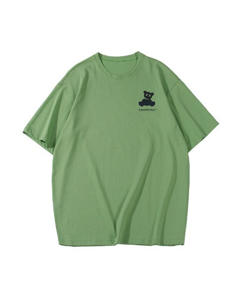 フック HOOK 【HOOK】ベアプリント◇ビッグtシャツ （ホワイト） ホワイト