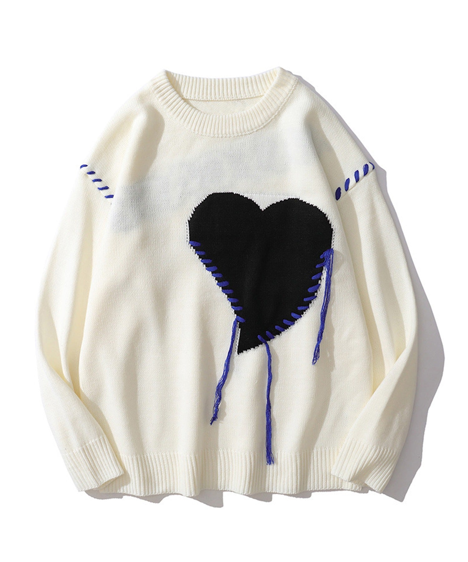 フック HOOK 【HOOK】個性派・ハートニット風スウェット