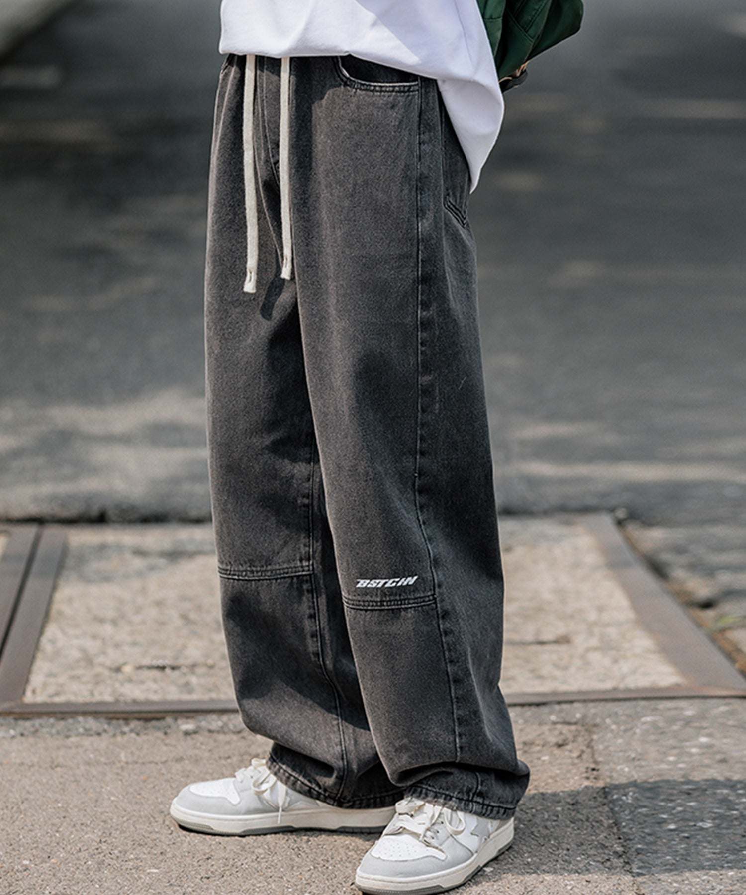 Hook HOOK 【HOOK】Switching Denim Wide Pants