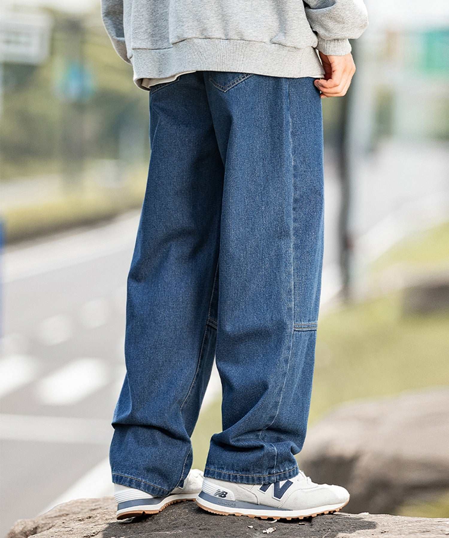 Hook HOOK 【HOOK】Switching Denim Wide Pants