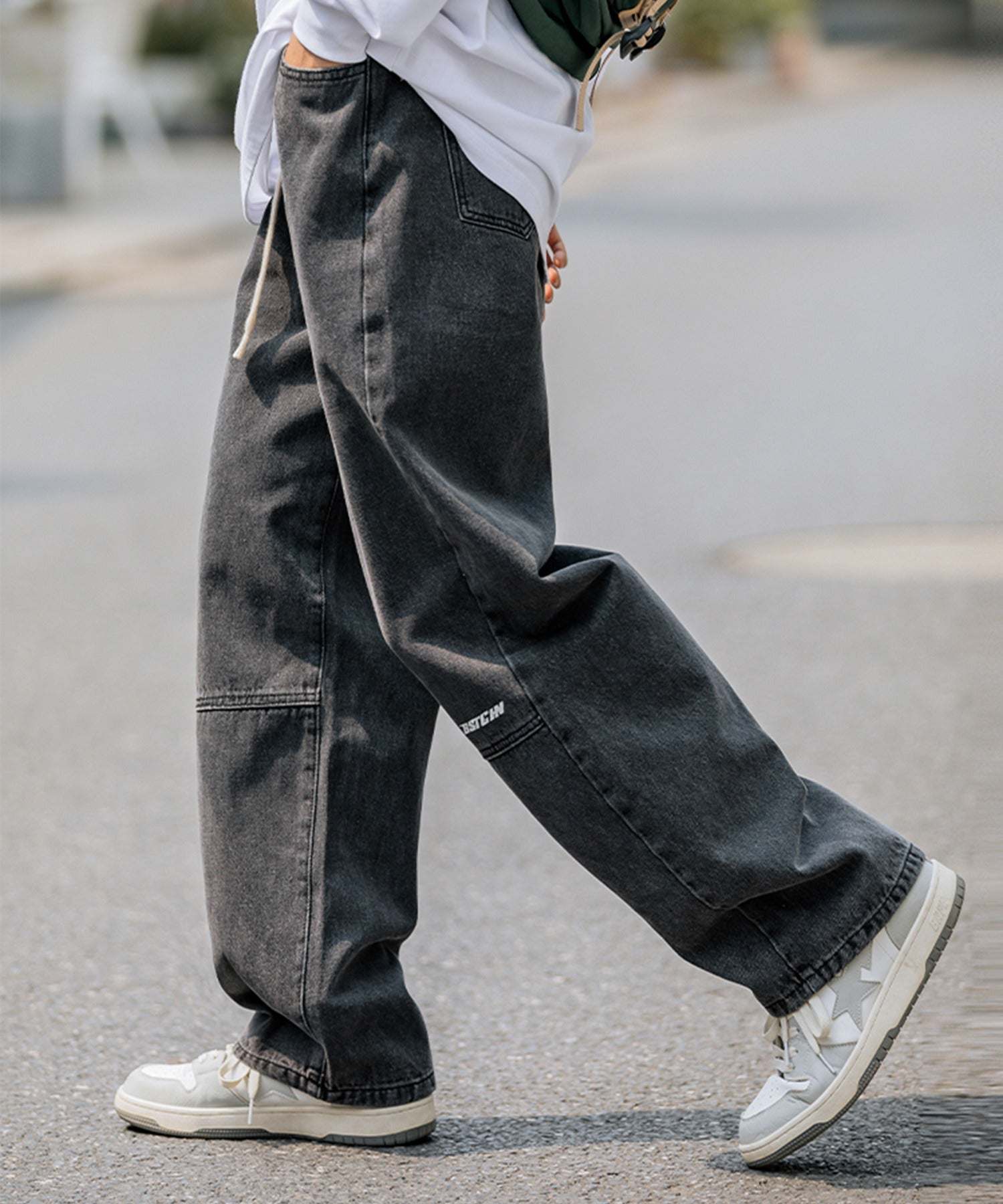 Hook HOOK 【HOOK】Switching Denim Wide Pants