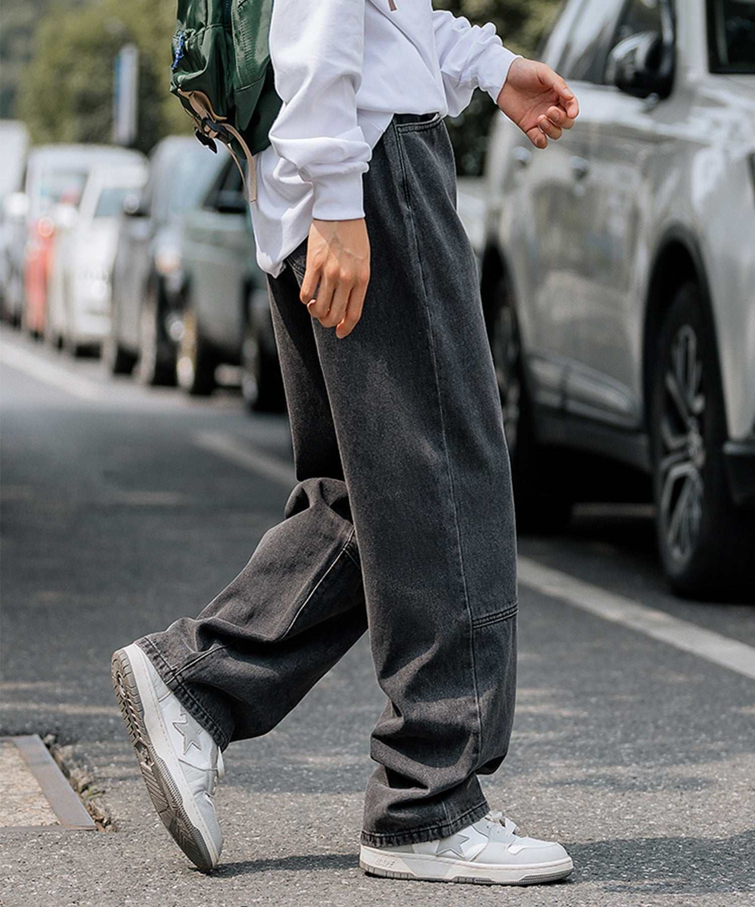 Hook HOOK 【HOOK】Switching Denim Wide Pants