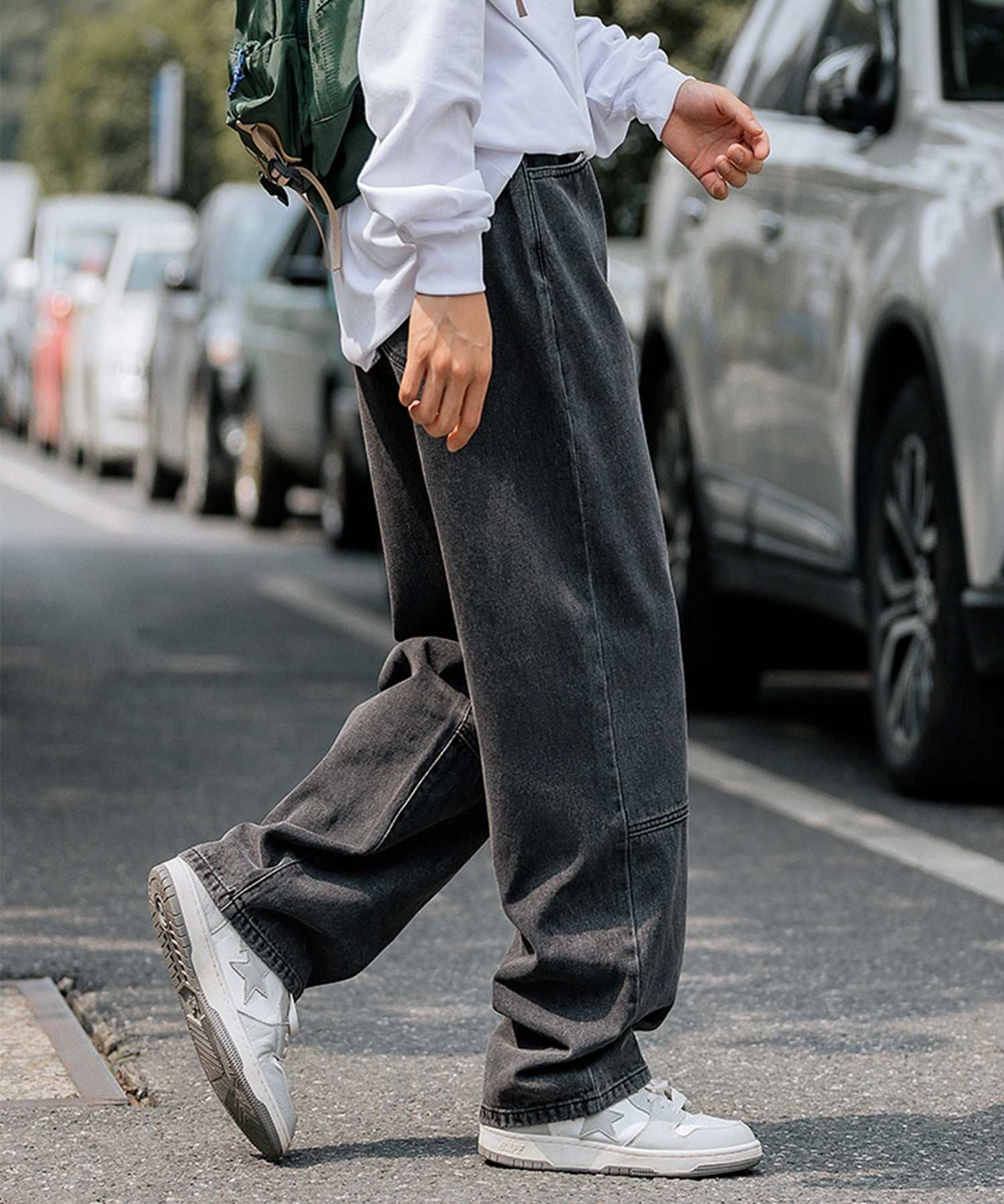 Hook HOOK 【HOOK】Switching Denim Wide Pants