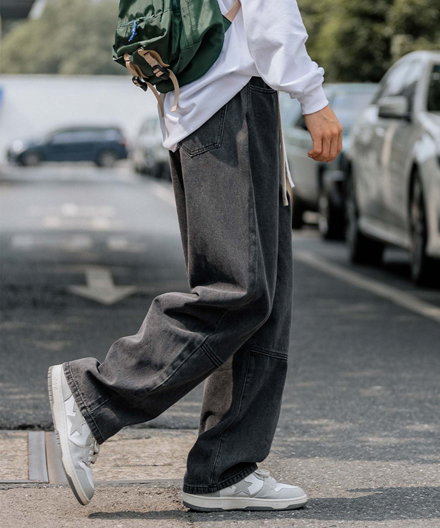 Hook HOOK 【HOOK】Switching Denim Wide Pants