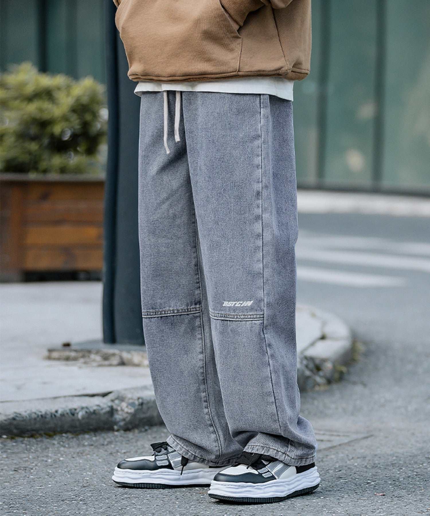Hook HOOK 【HOOK】Switching Denim Wide Pants