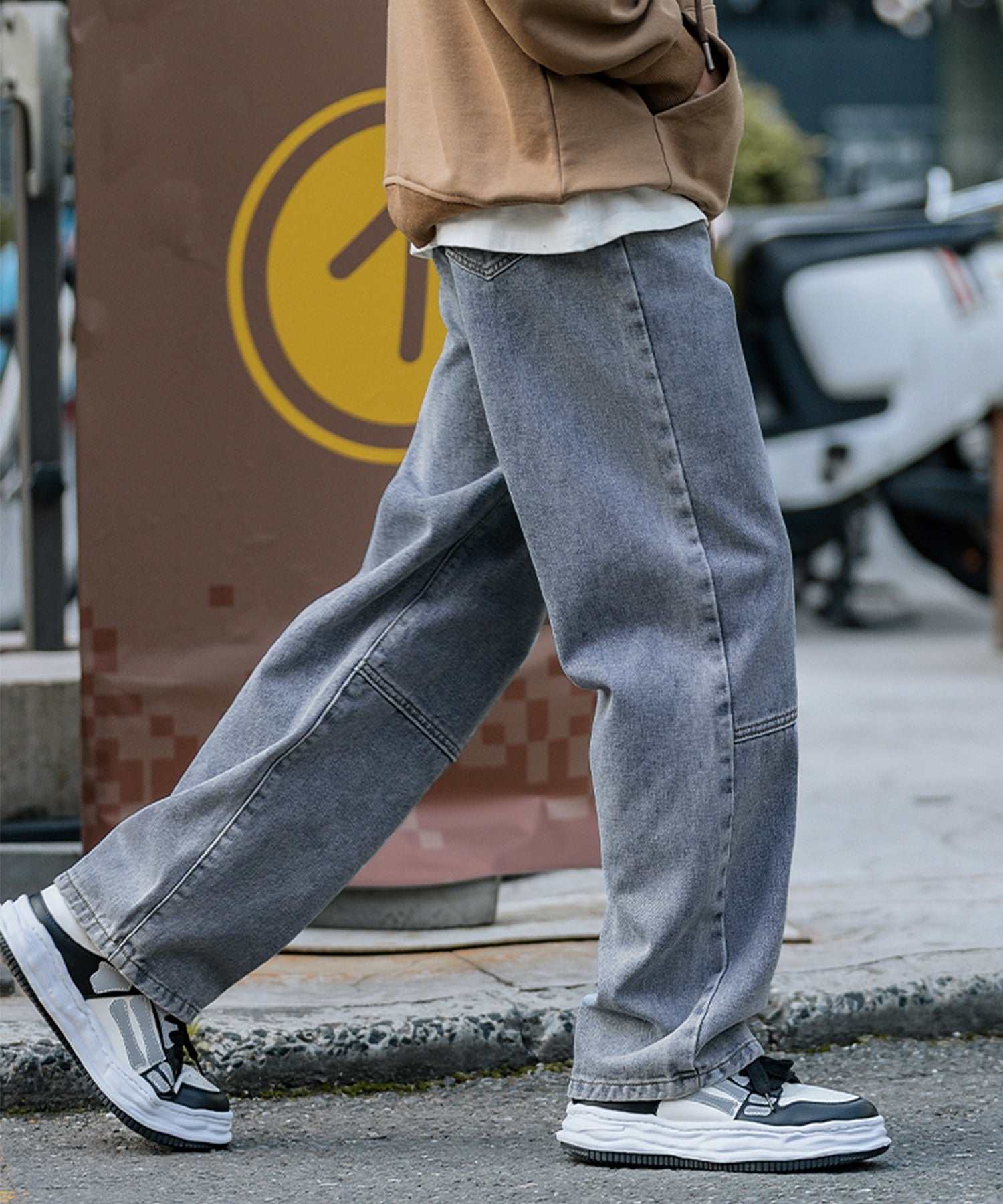 Hook HOOK 【HOOK】Switching Denim Wide Pants