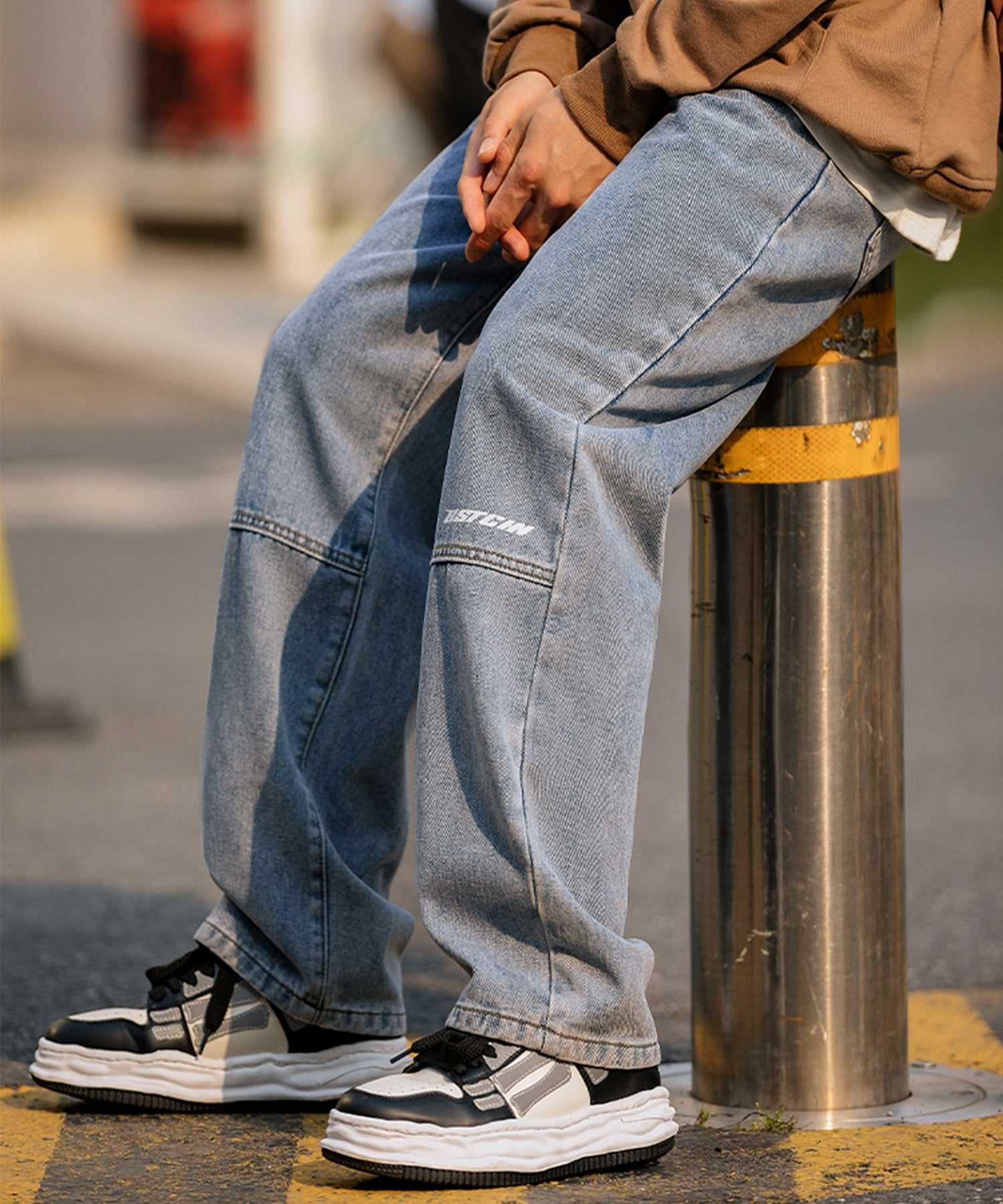 Hook HOOK 【HOOK】Switching Denim Wide Pants