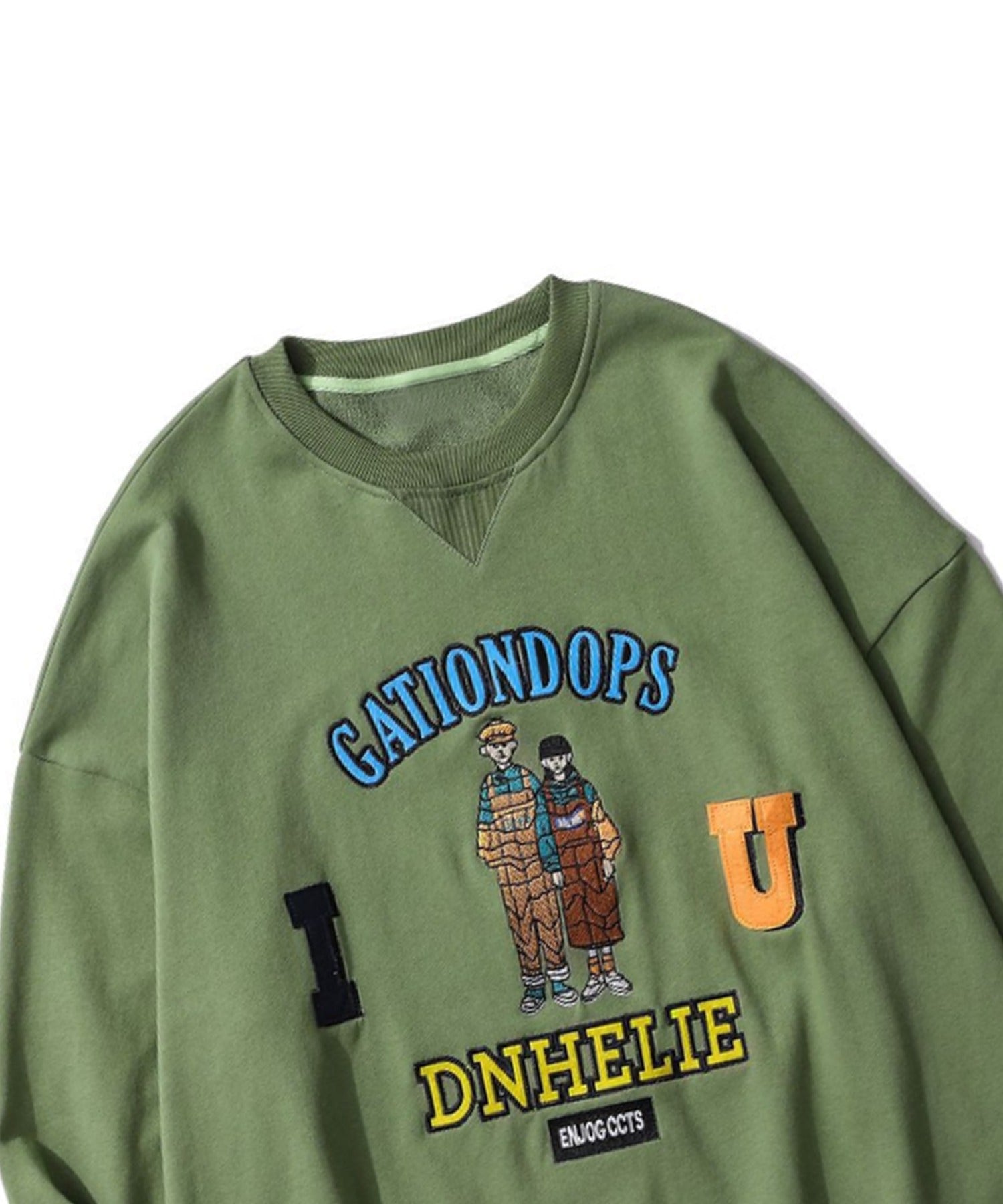 Hook HOOK 【HOOK】Couple Embroidered Trainer/Sweatshirt