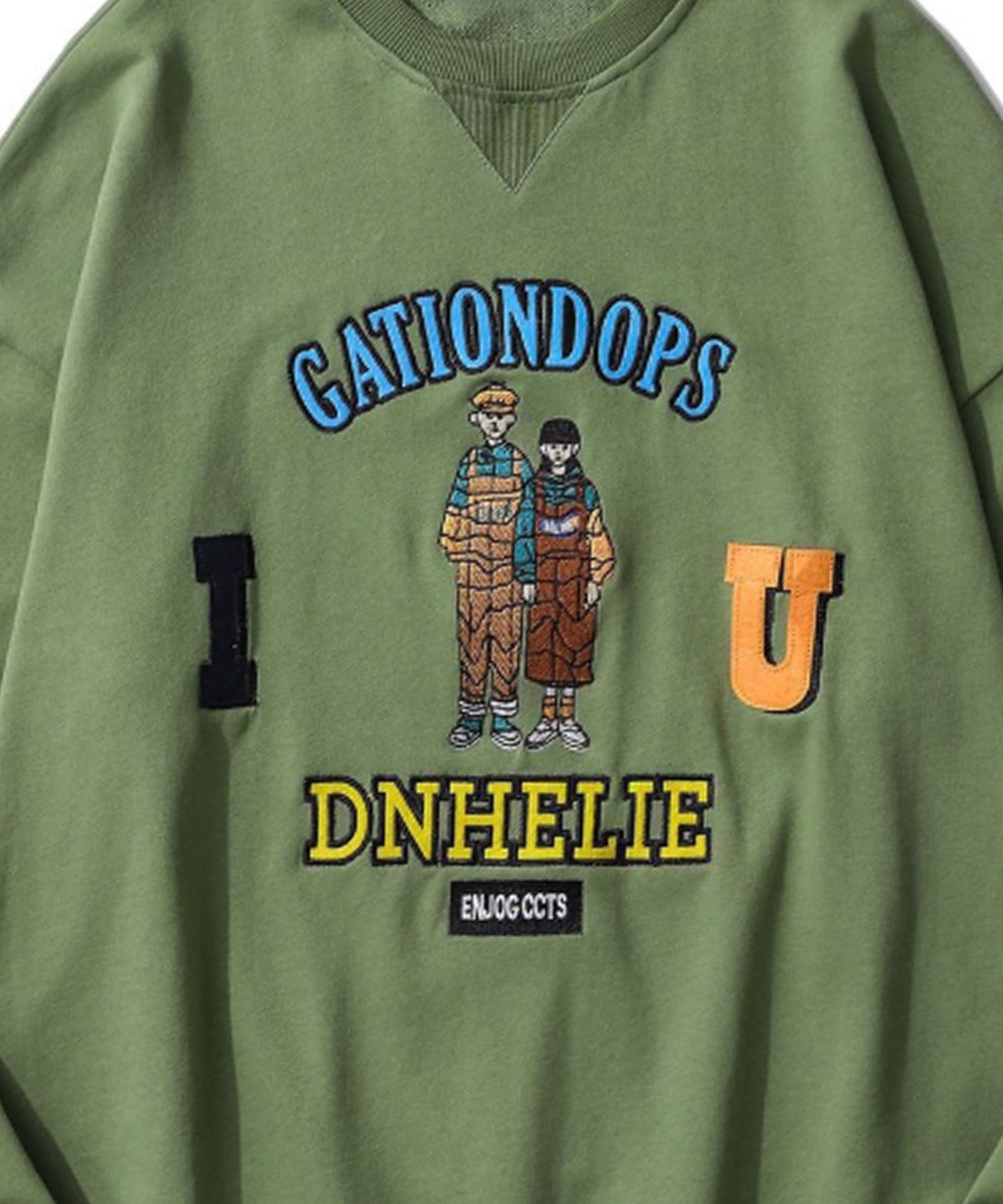 Hook HOOK 【HOOK】Couple Embroidered Trainer/Sweatshirt