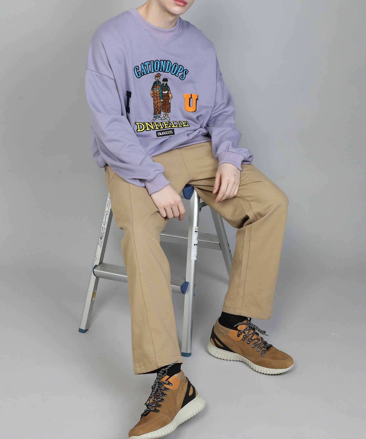 Hook HOOK 【HOOK】Couple Embroidered Trainer/Sweatshirt