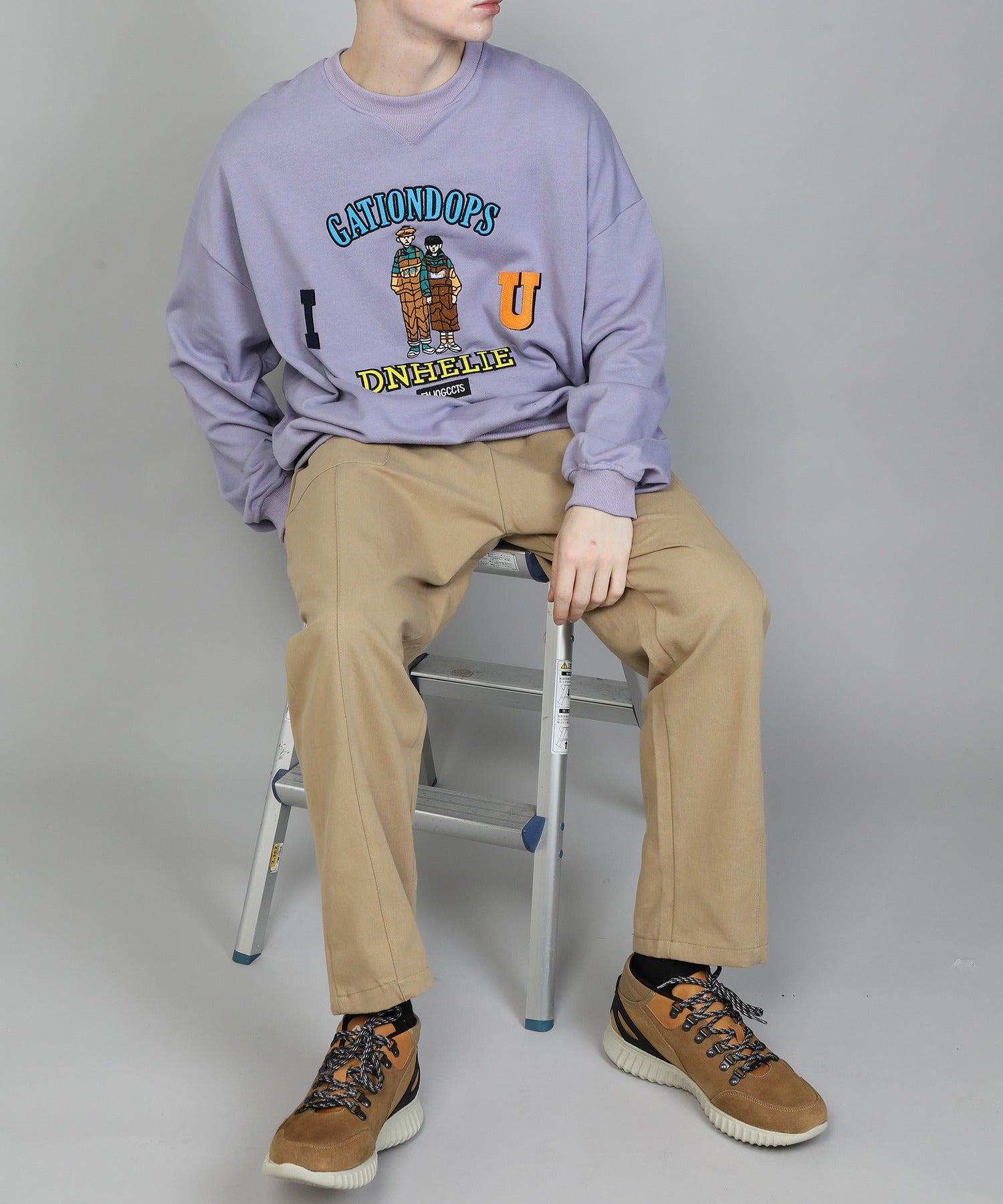 Hook HOOK 【HOOK】Couple Embroidered Trainer/Sweatshirt