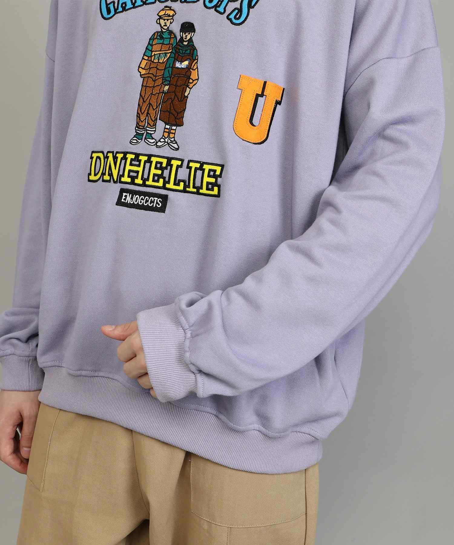 Hook HOOK 【HOOK】Couple Embroidered Trainer/Sweatshirt