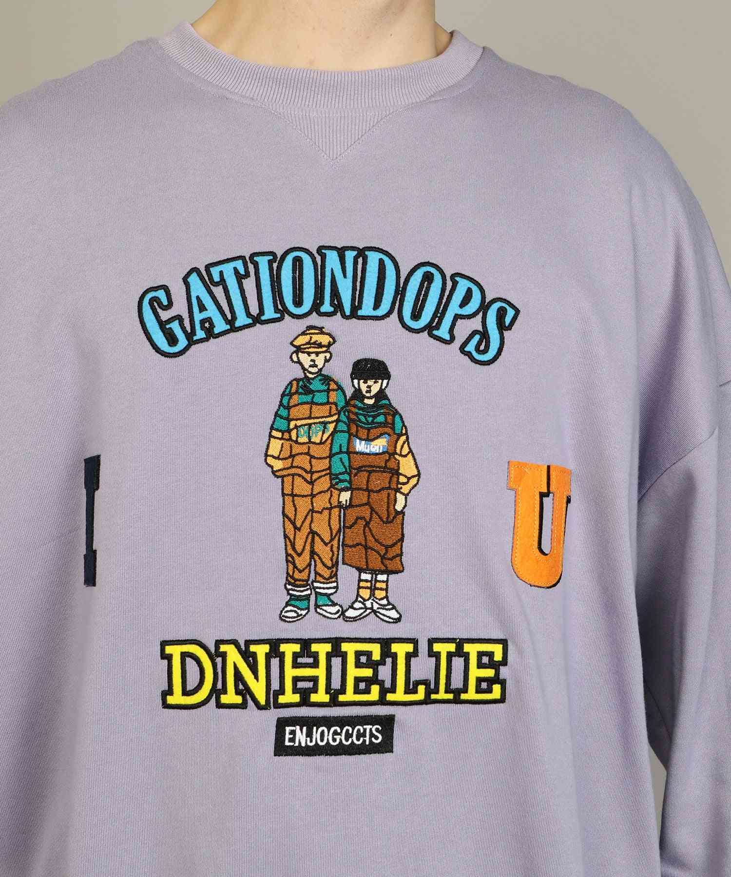 Hook HOOK 【HOOK】Couple Embroidered Trainer/Sweatshirt