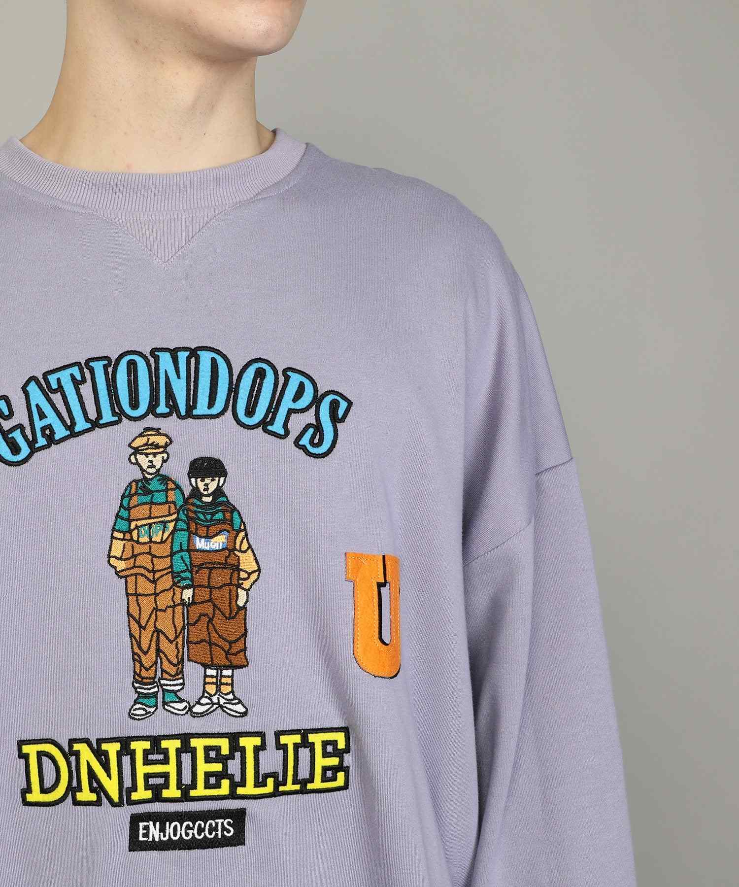 Hook HOOK 【HOOK】Couple Embroidered Trainer/Sweatshirt