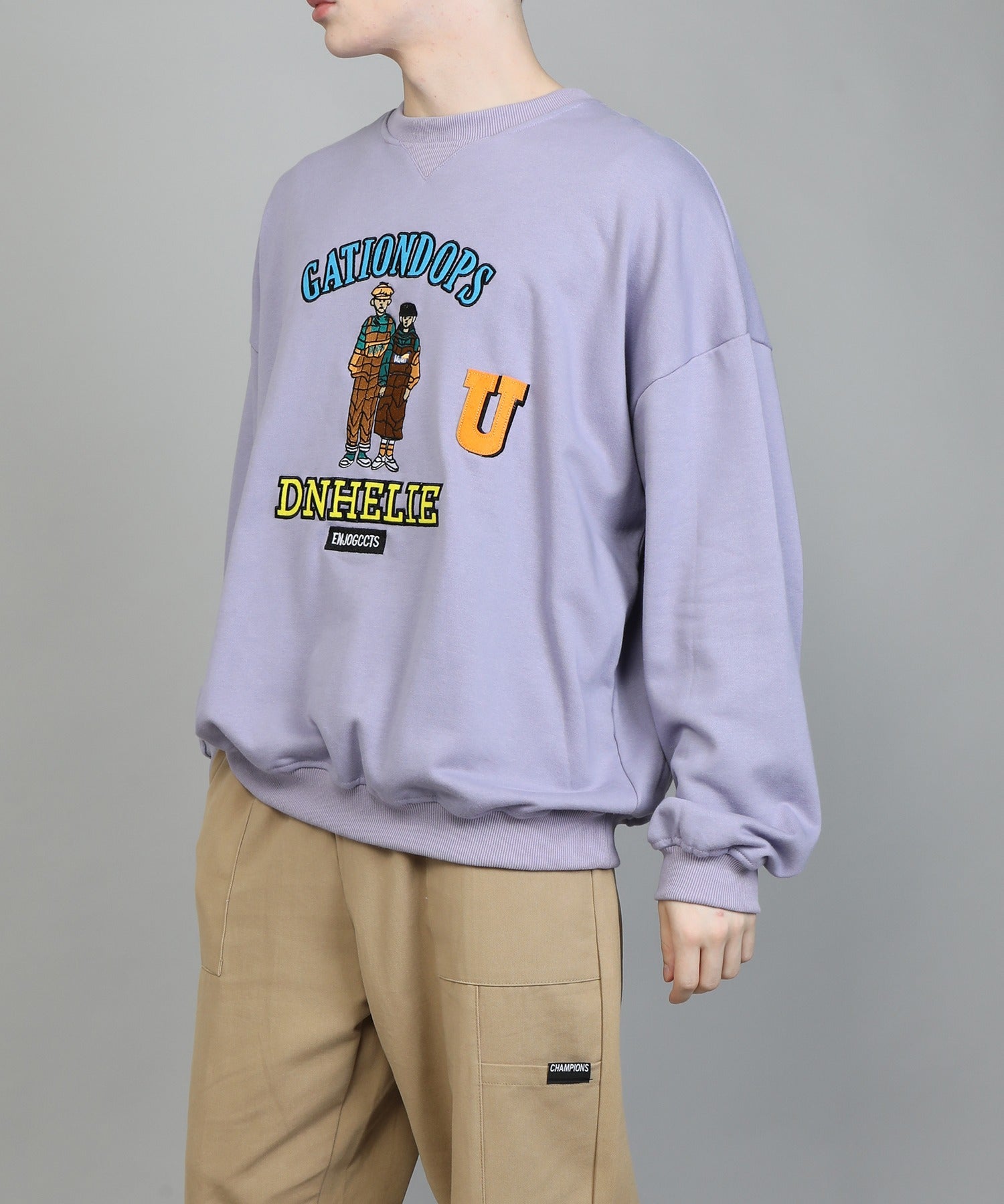 Hook HOOK 【HOOK】Couple Embroidered Trainer/Sweatshirt