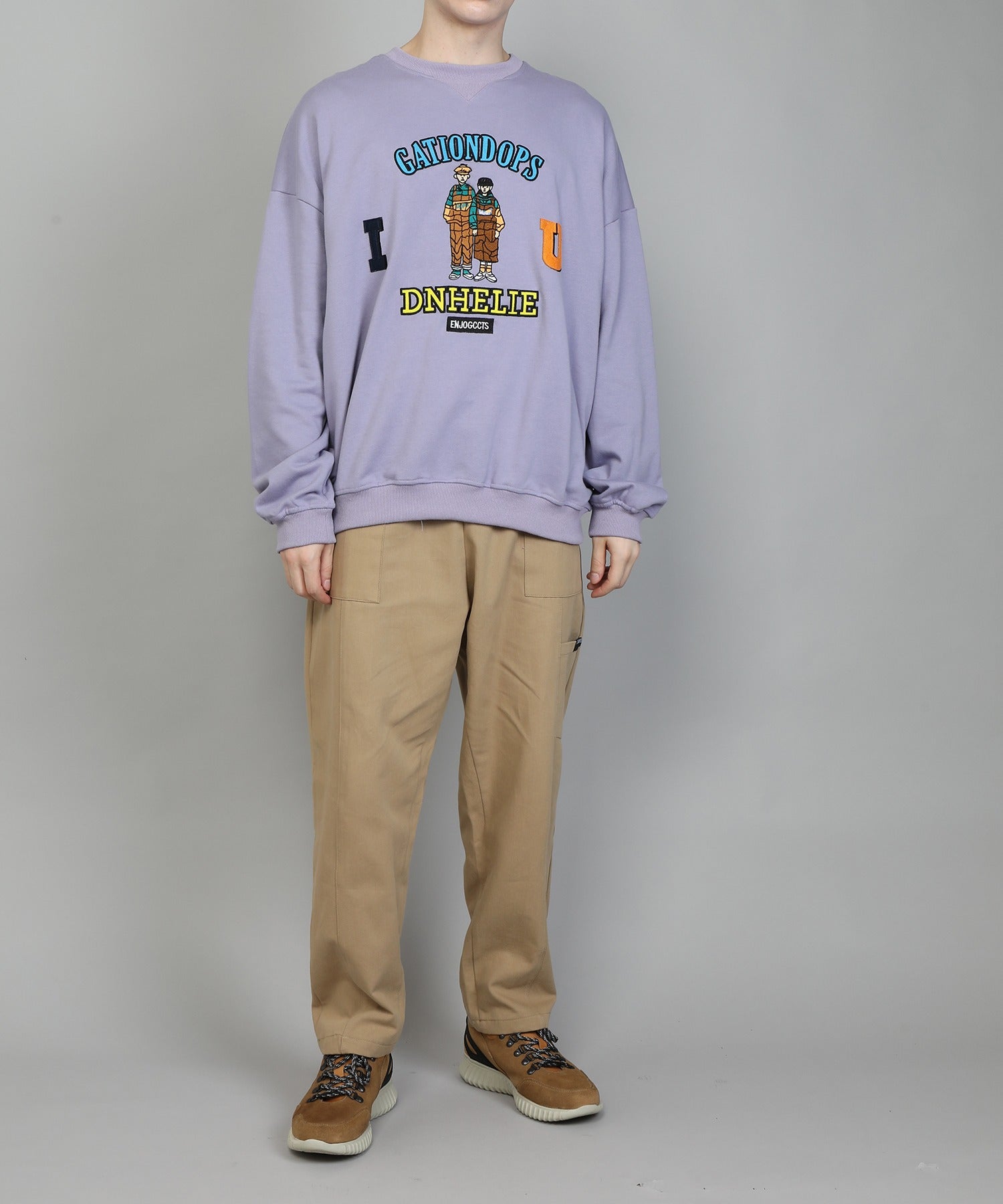 Hook HOOK 【HOOK】Couple Embroidered Trainer/Sweatshirt