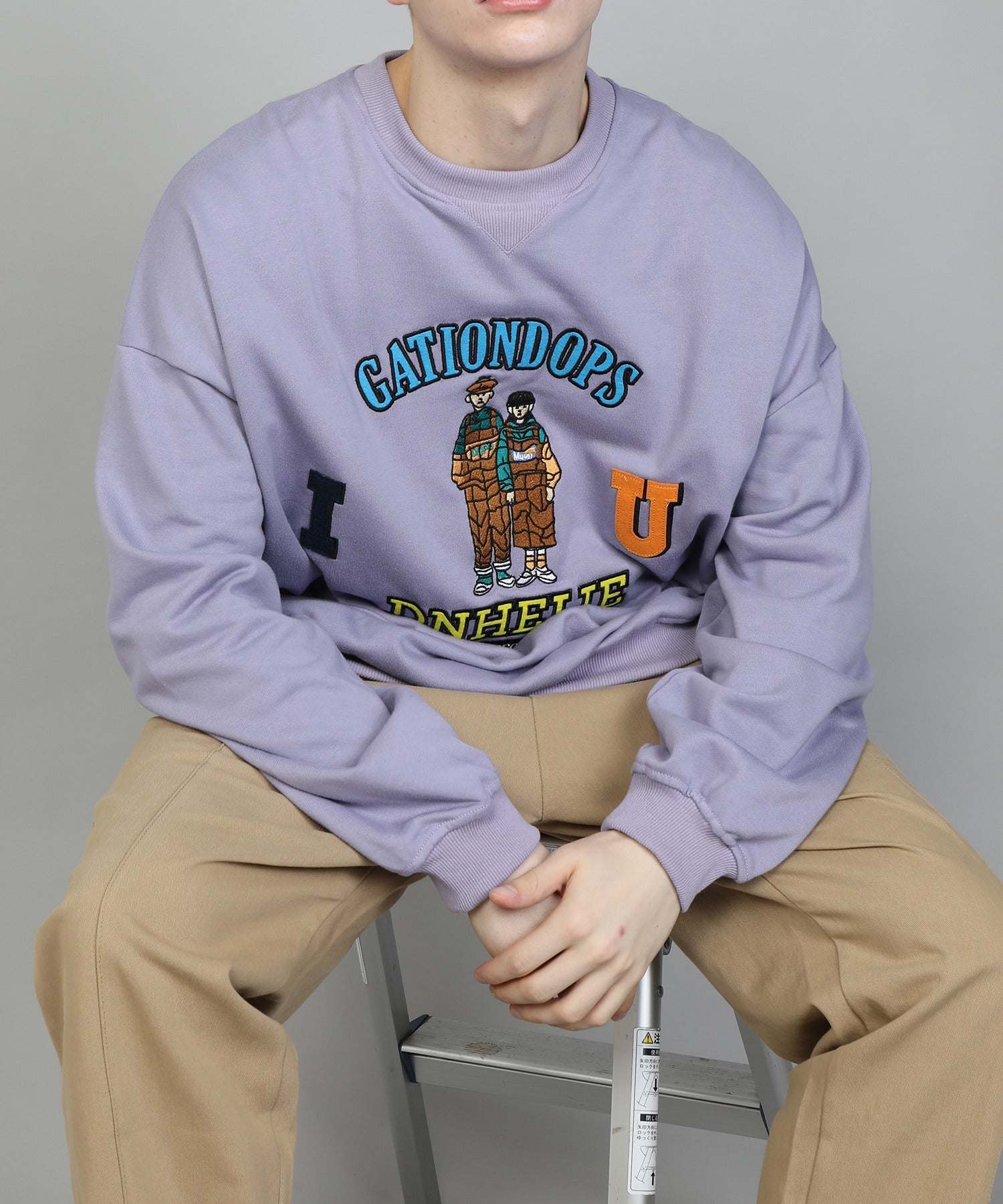 Hook HOOK 【HOOK】Couple Embroidered Trainer/Sweatshirt