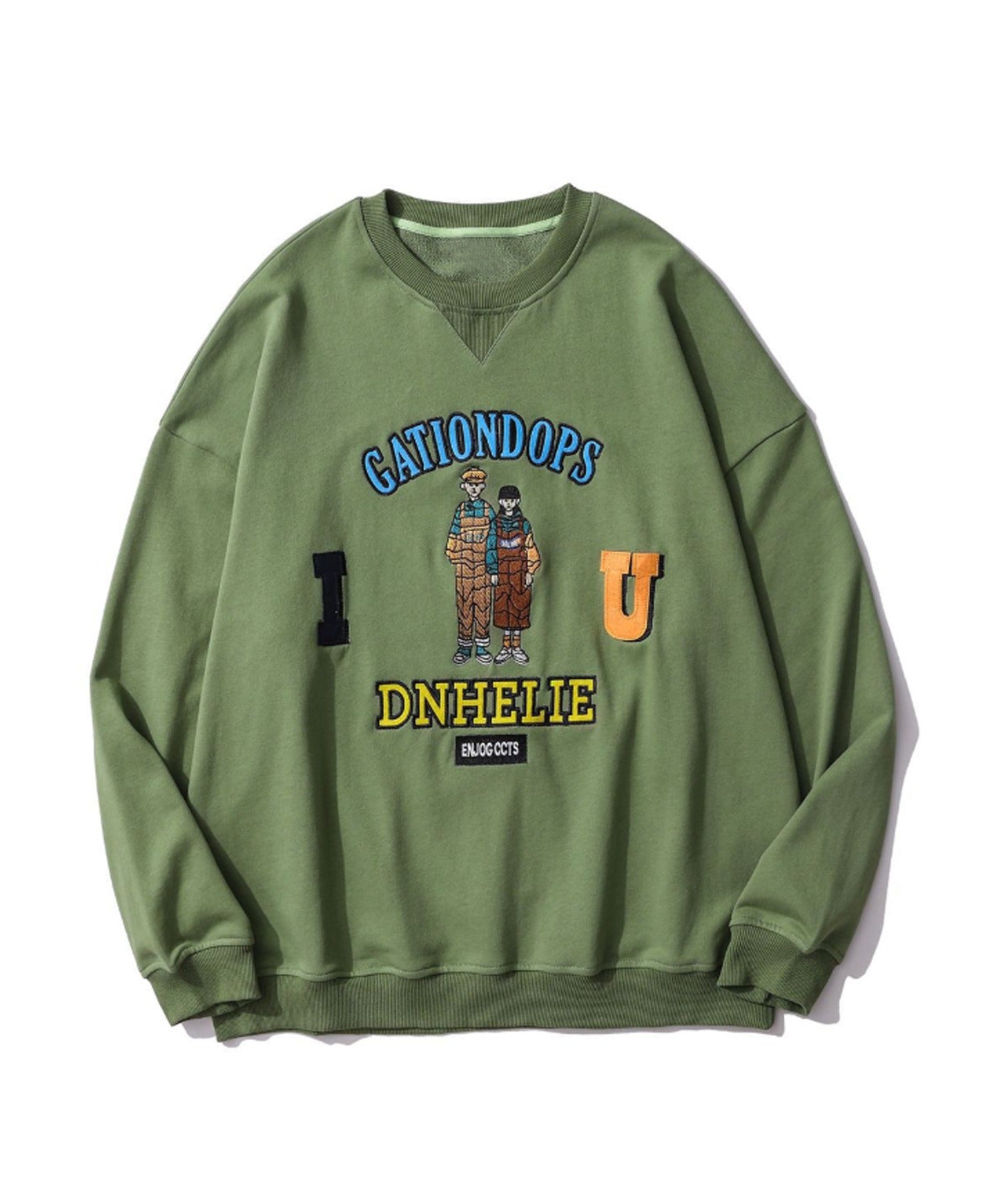 Hook HOOK 【HOOK】Couple Embroidered Trainer/Sweatshirt