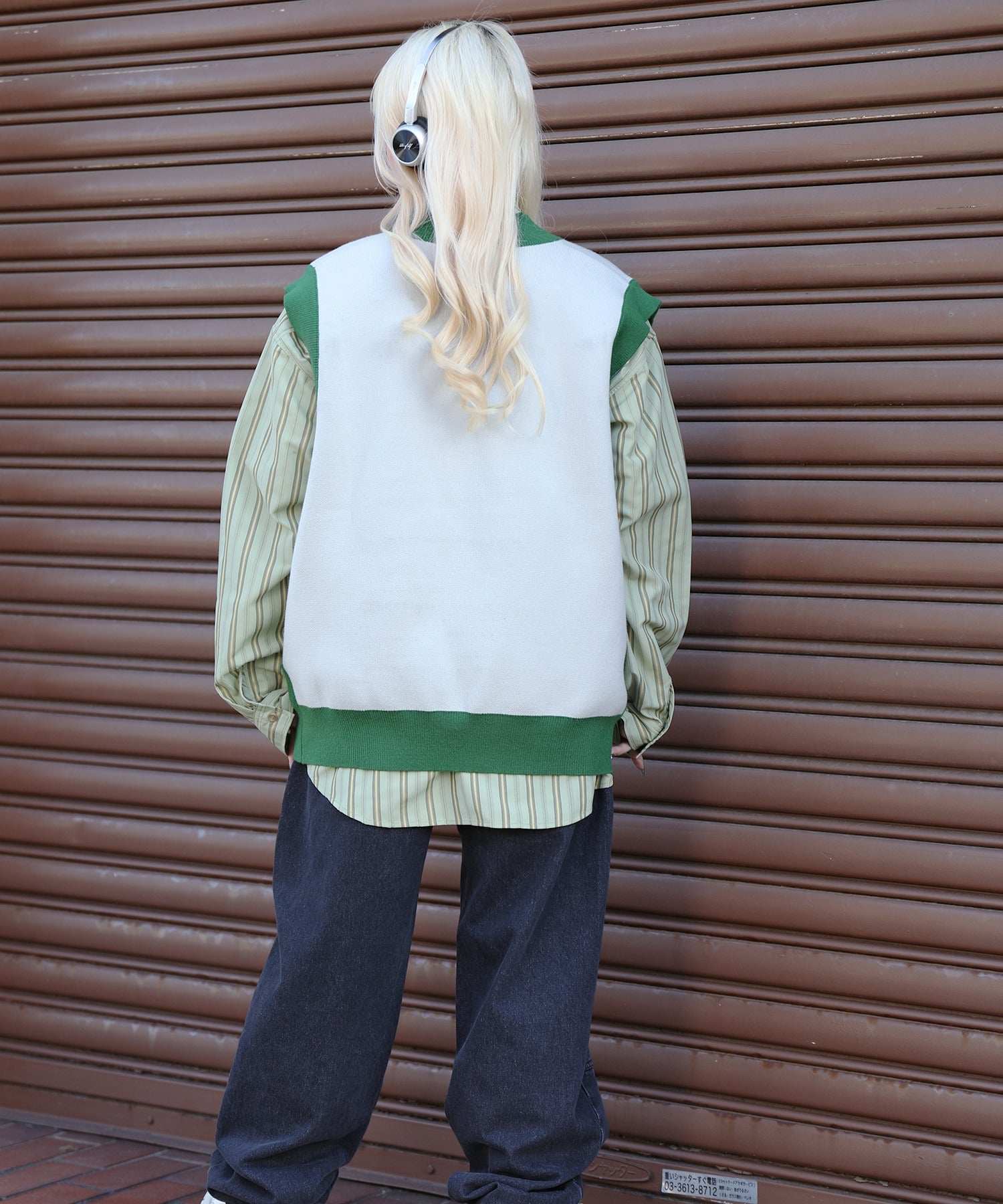 Hook HOOK HOOK -original- Cute cat and sunflower knit vest