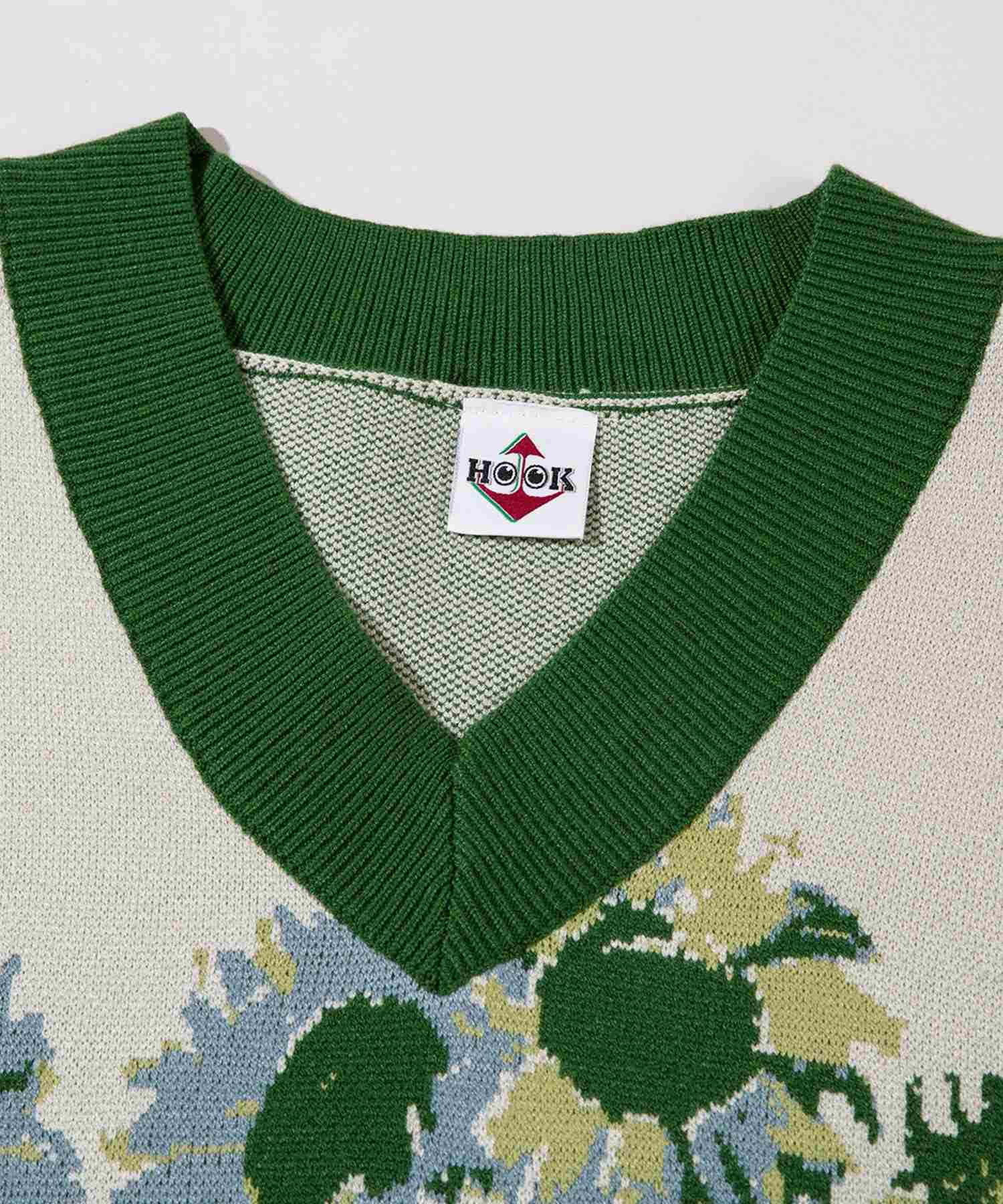 Hook HOOK HOOK -original- Cute cat and sunflower knit vest