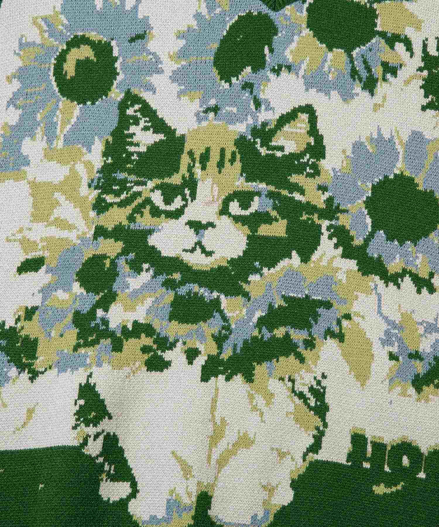 Hook HOOK HOOK -original- Cute cat and sunflower knit vest