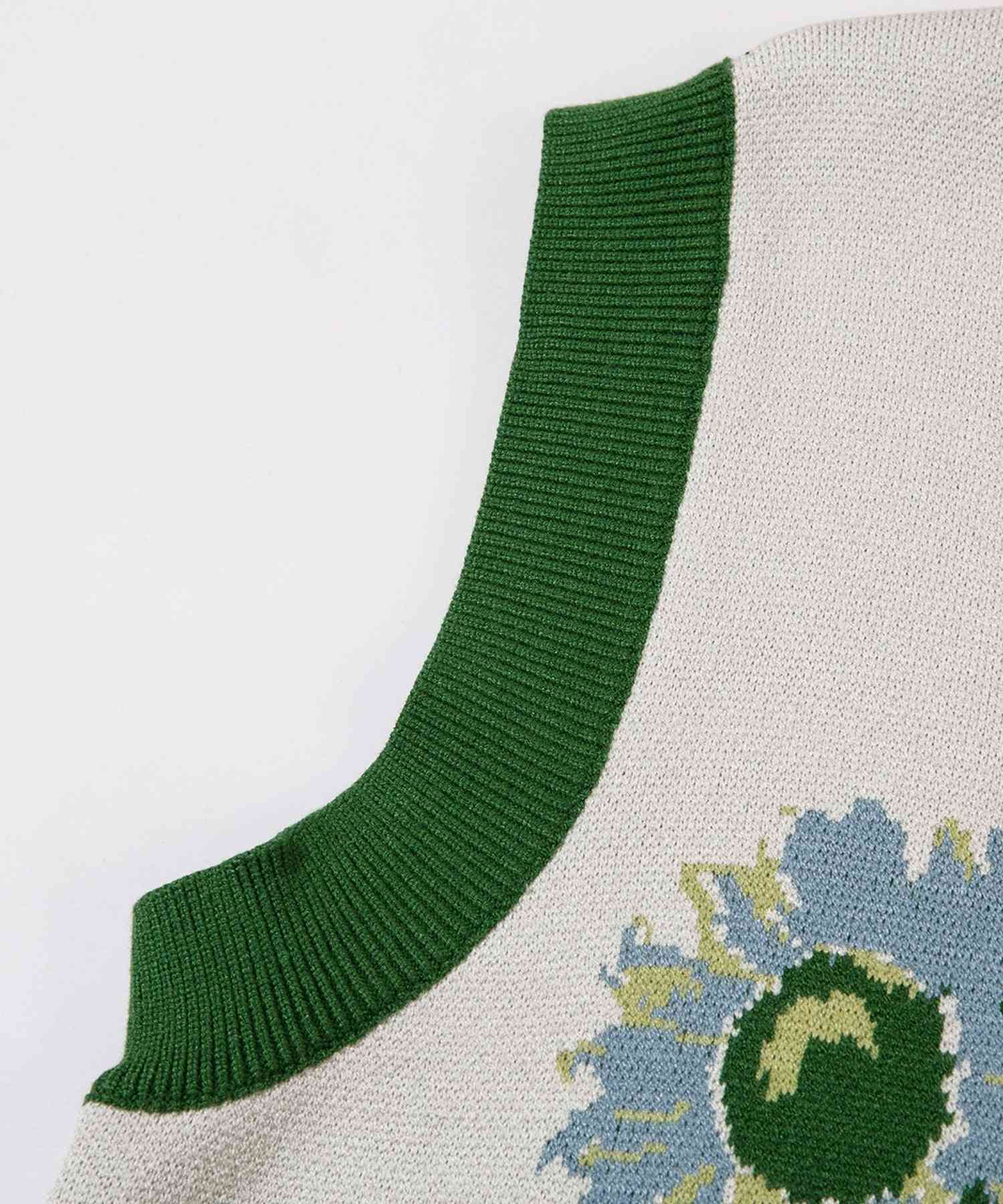 Hook HOOK HOOK -original- Cute cat and sunflower knit vest