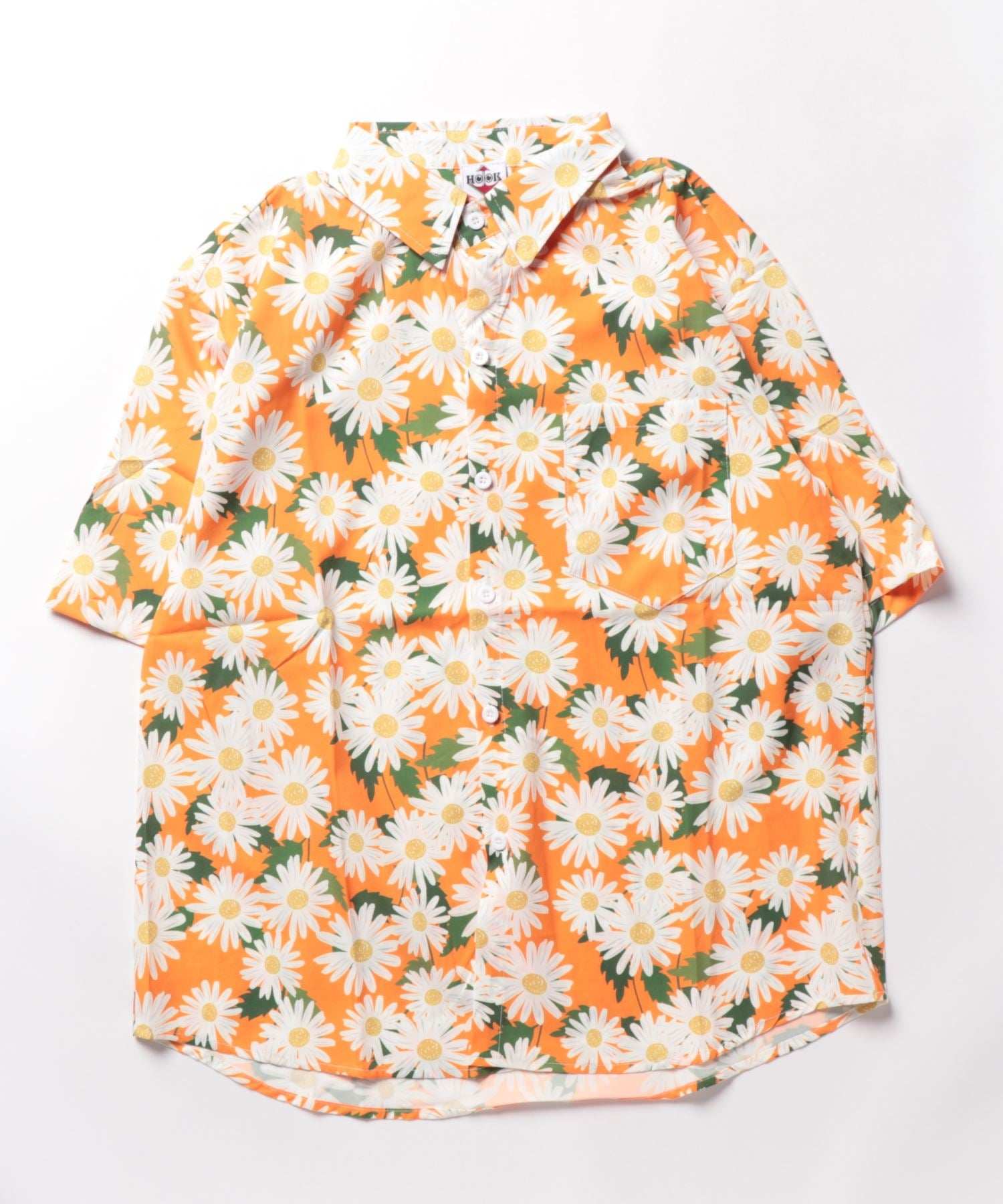 フック HOOK 【HOOK】古着風総柄ビッグアロハシャツ