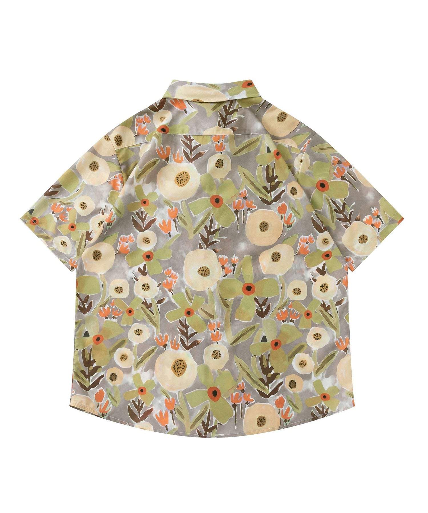 フック HOOK HOOKー 個性派 古着風総柄ビッグオーバーシャツ