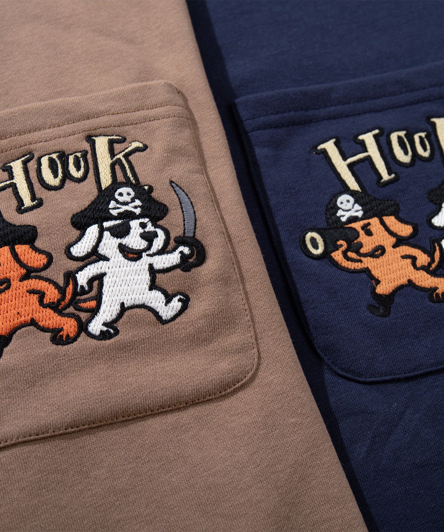 フック HOOK HOOK -original- 海賊わんちゃん刺繍ポロ襟スウェット （ブルー） ブルー