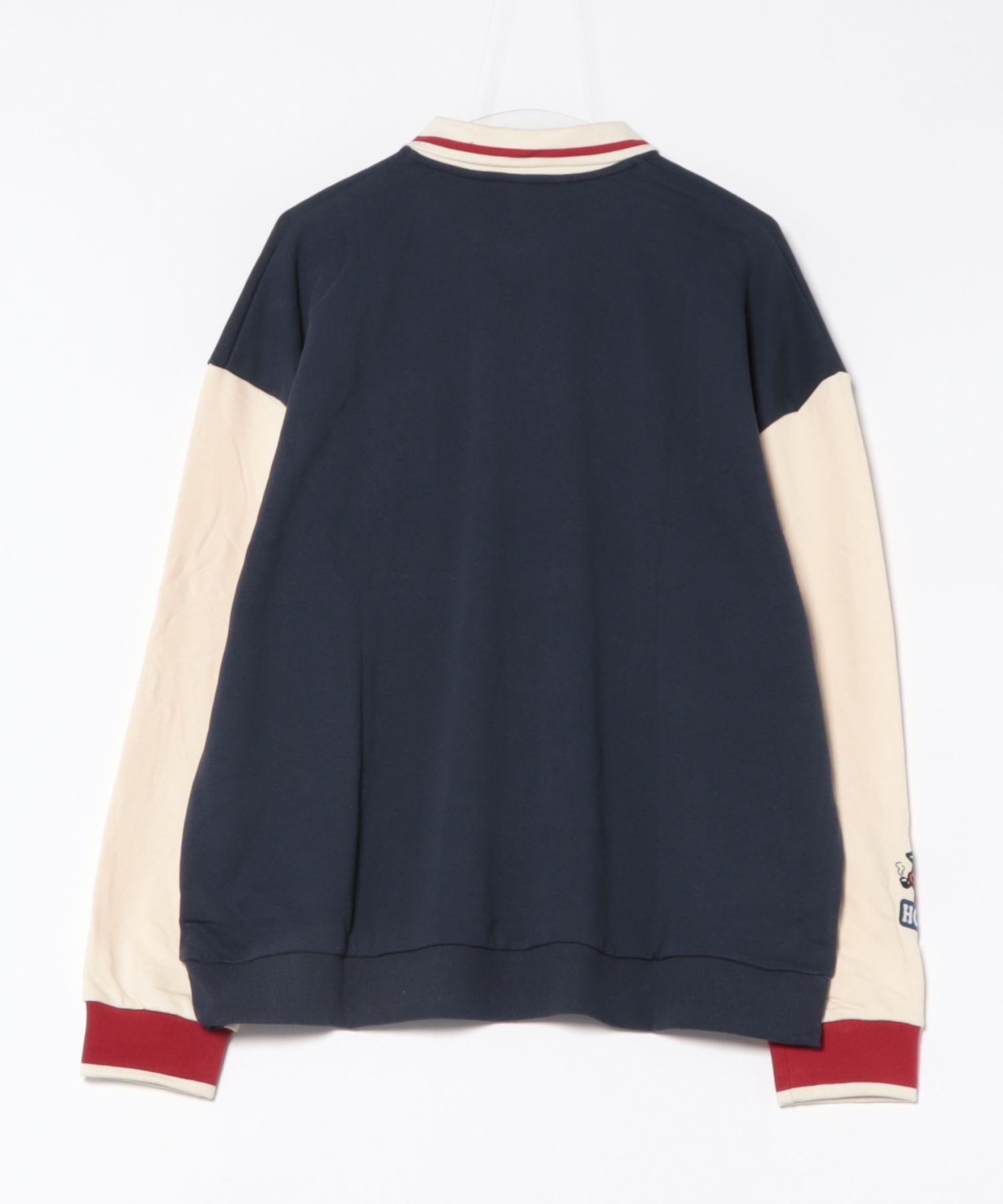 フック HOOK HOOK -original- 海賊わんちゃん刺繍ポロ襟スウェット （ブルー） ブルー