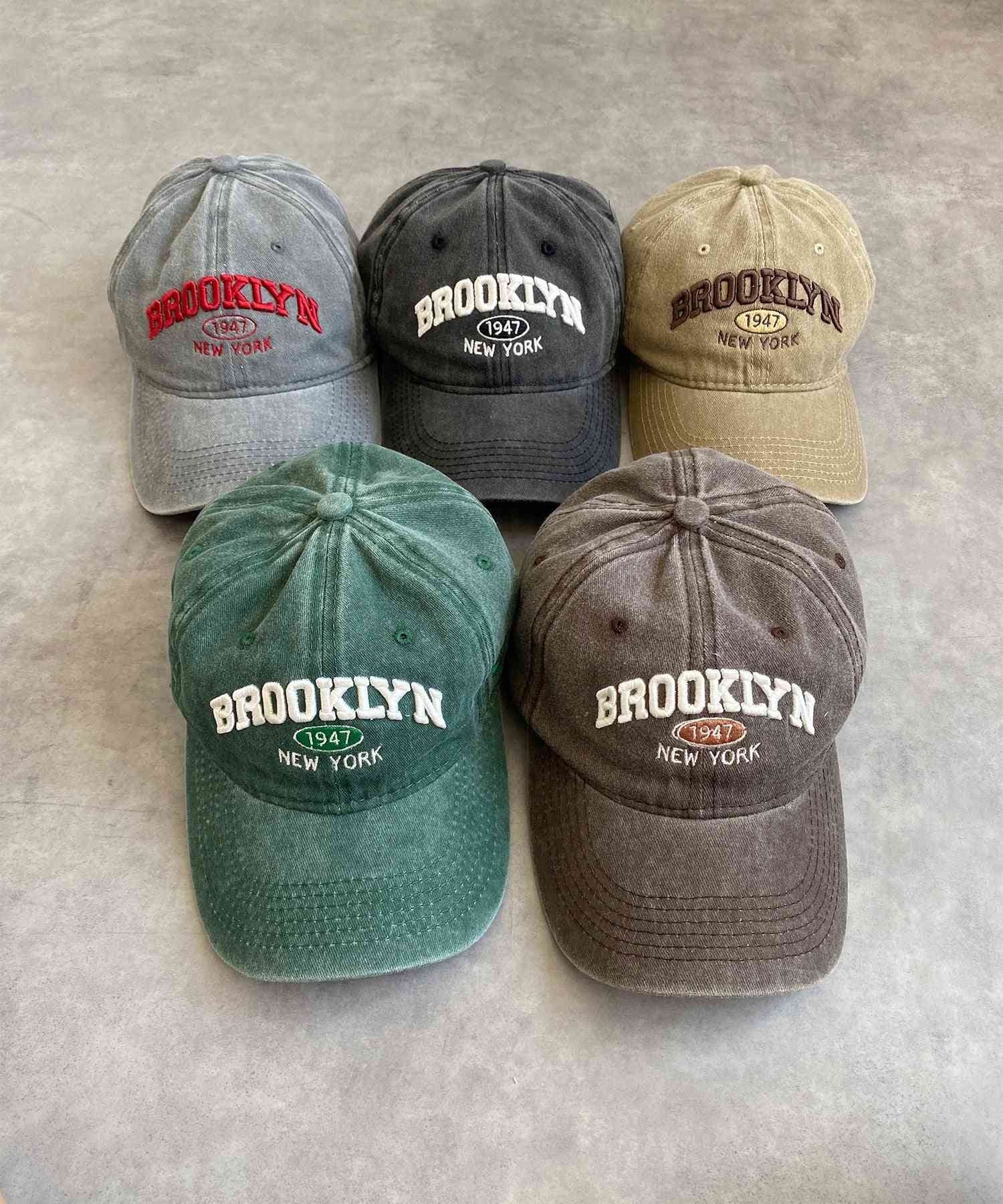 フック HOOK HOOK -original-/BROOKLYNアメカジ立体刺繍ウォッシュコットンキャップ