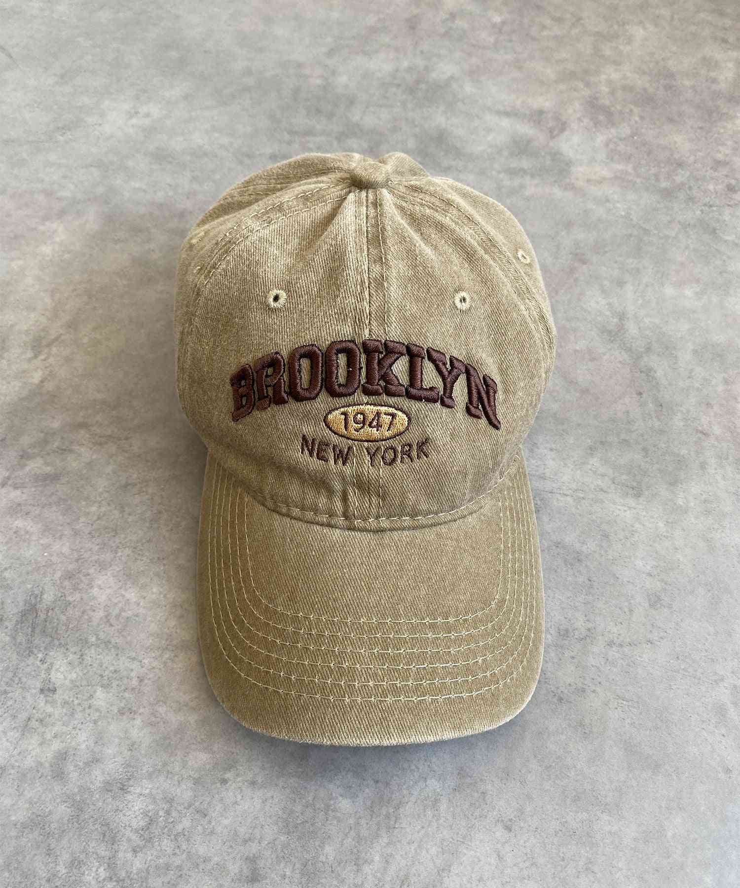 フック HOOK HOOK -original-/BROOKLYNアメカジ立体刺繍ウォッシュコットンキャップ
