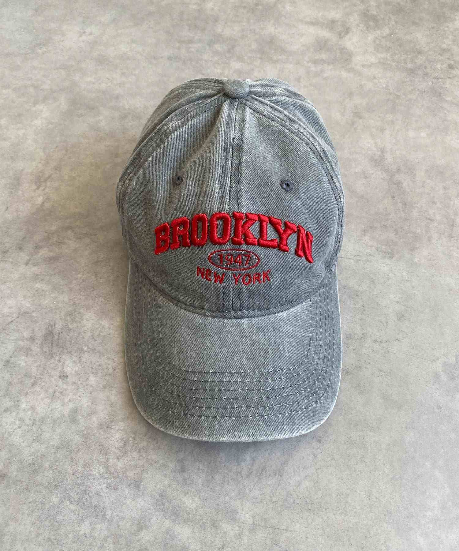 フック HOOK HOOK -original-/BROOKLYNアメカジ立体刺繍ウォッシュコットンキャップ